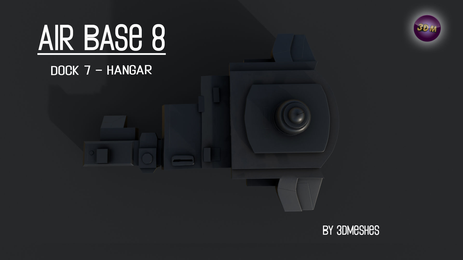 AIR BASE 8 - Dock 7 - Hangar PBR low poly Low-poly 3D model_20