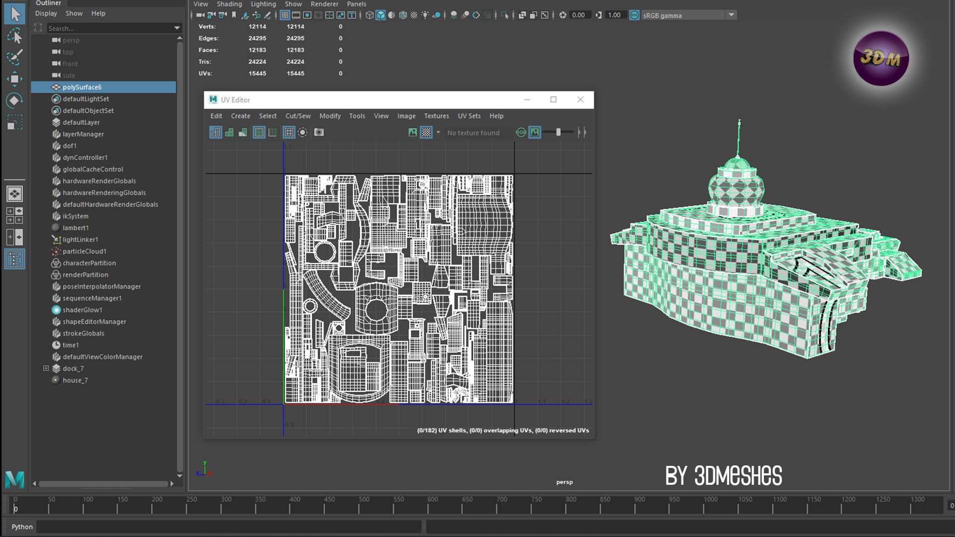 AIR BASE 8 - Dock 7 - Hangar PBR low poly Low-poly 3D model_7