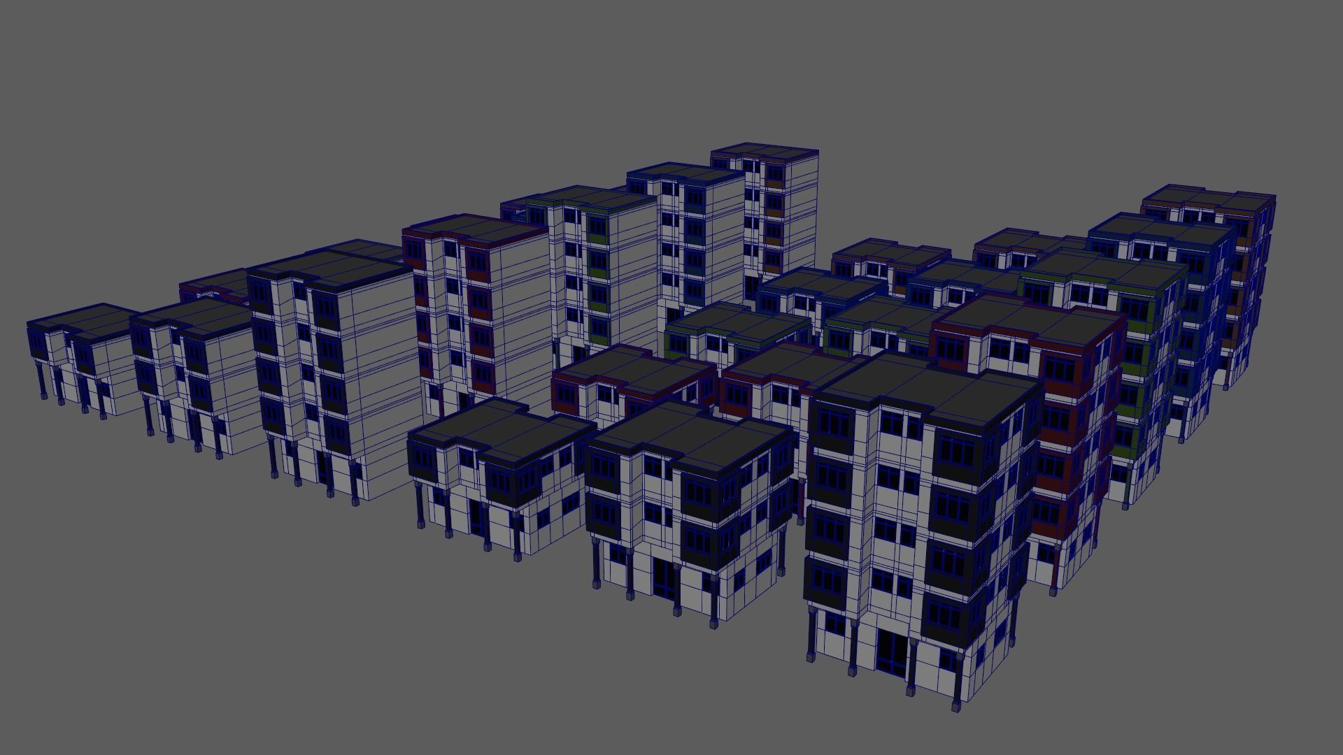 Cartoon Building Low Poly Building A 30 Variant Low-poly 3D model_23
