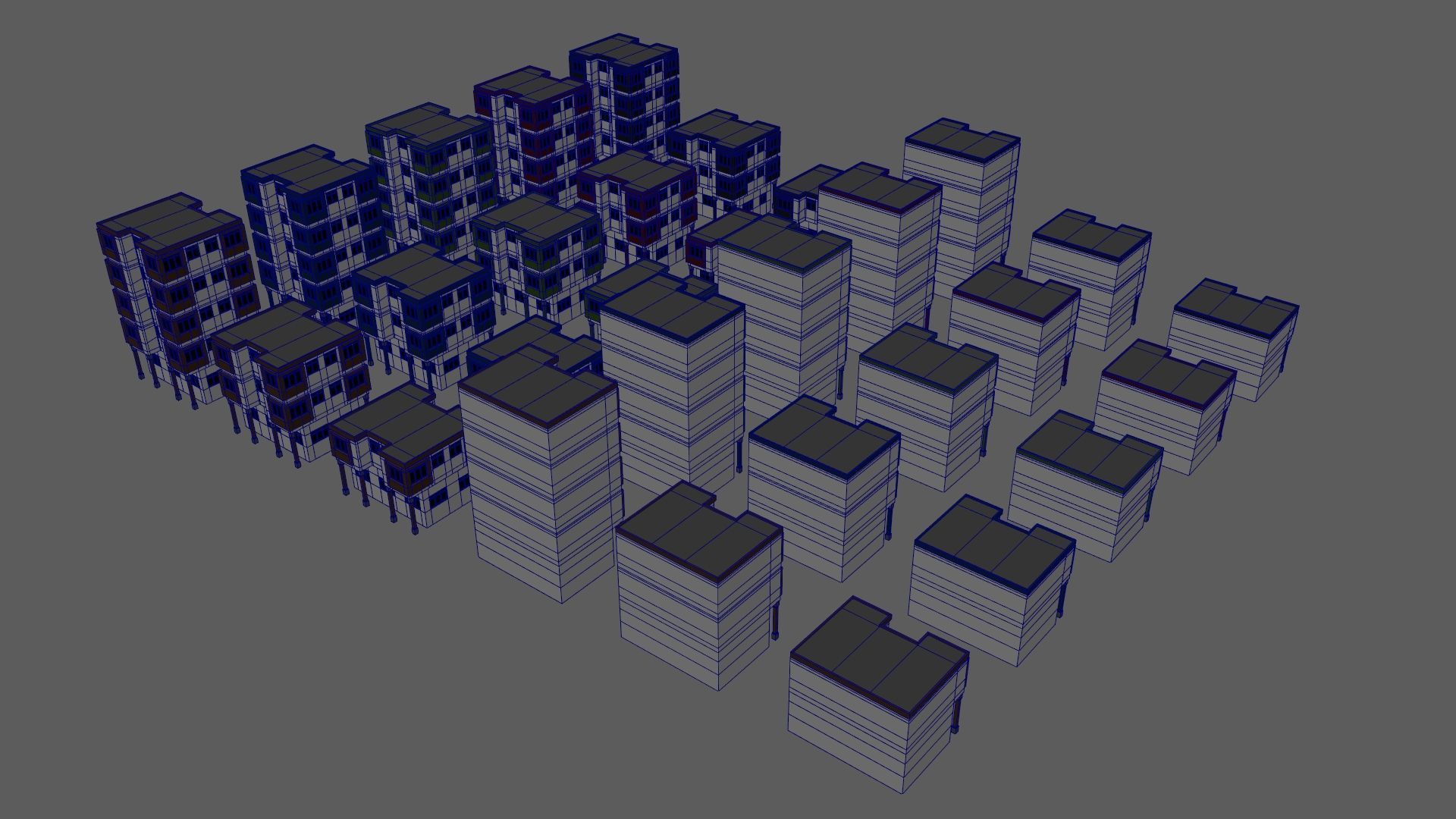 Cartoon Building Low Poly Building A 30 Variant Low-poly 3D model_25