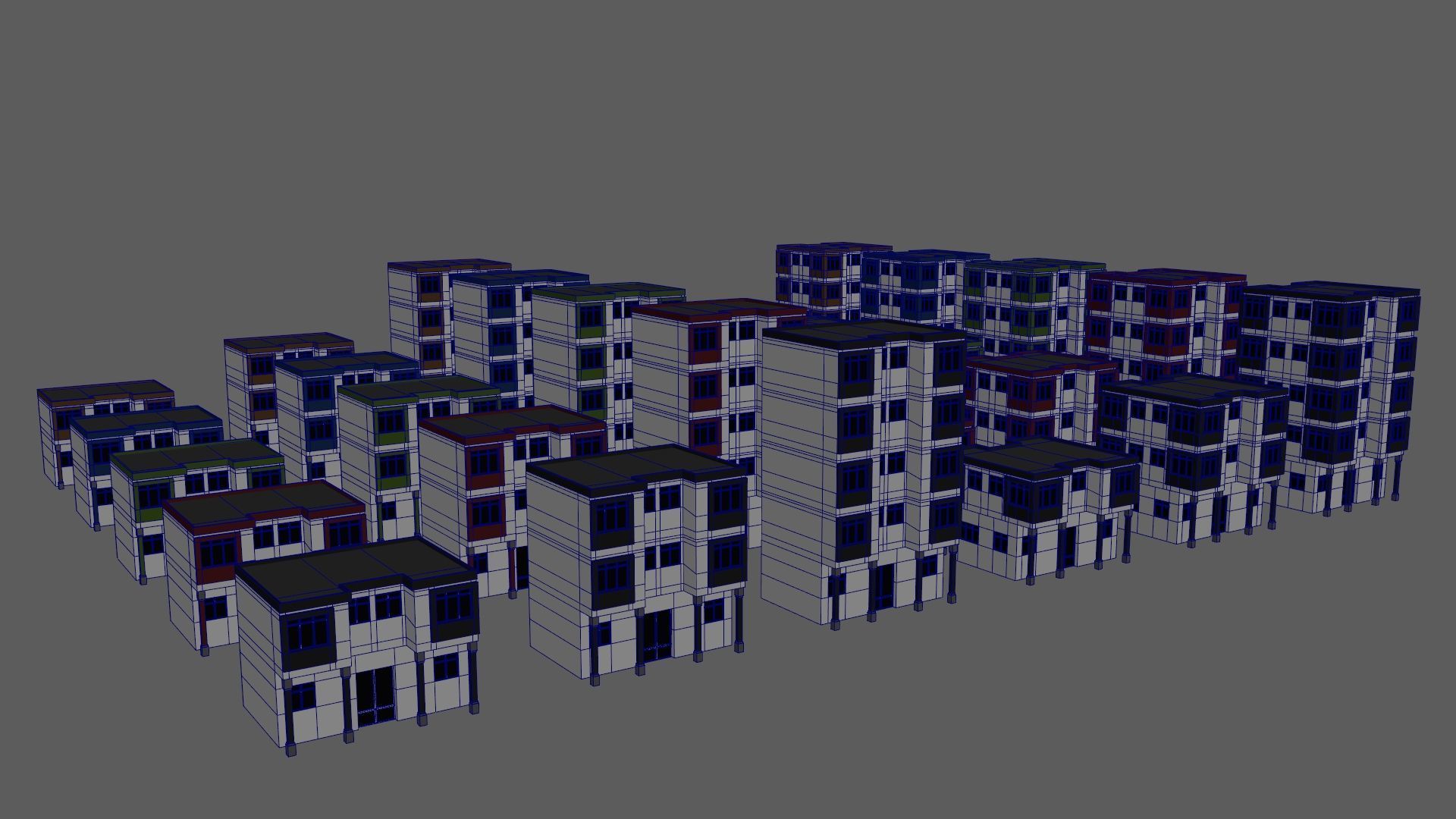 Cartoon Building Low Poly Building A 30 Variant Low-poly 3D model_22