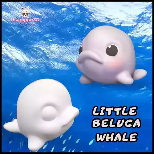 Little Beluga Whale 3D print model