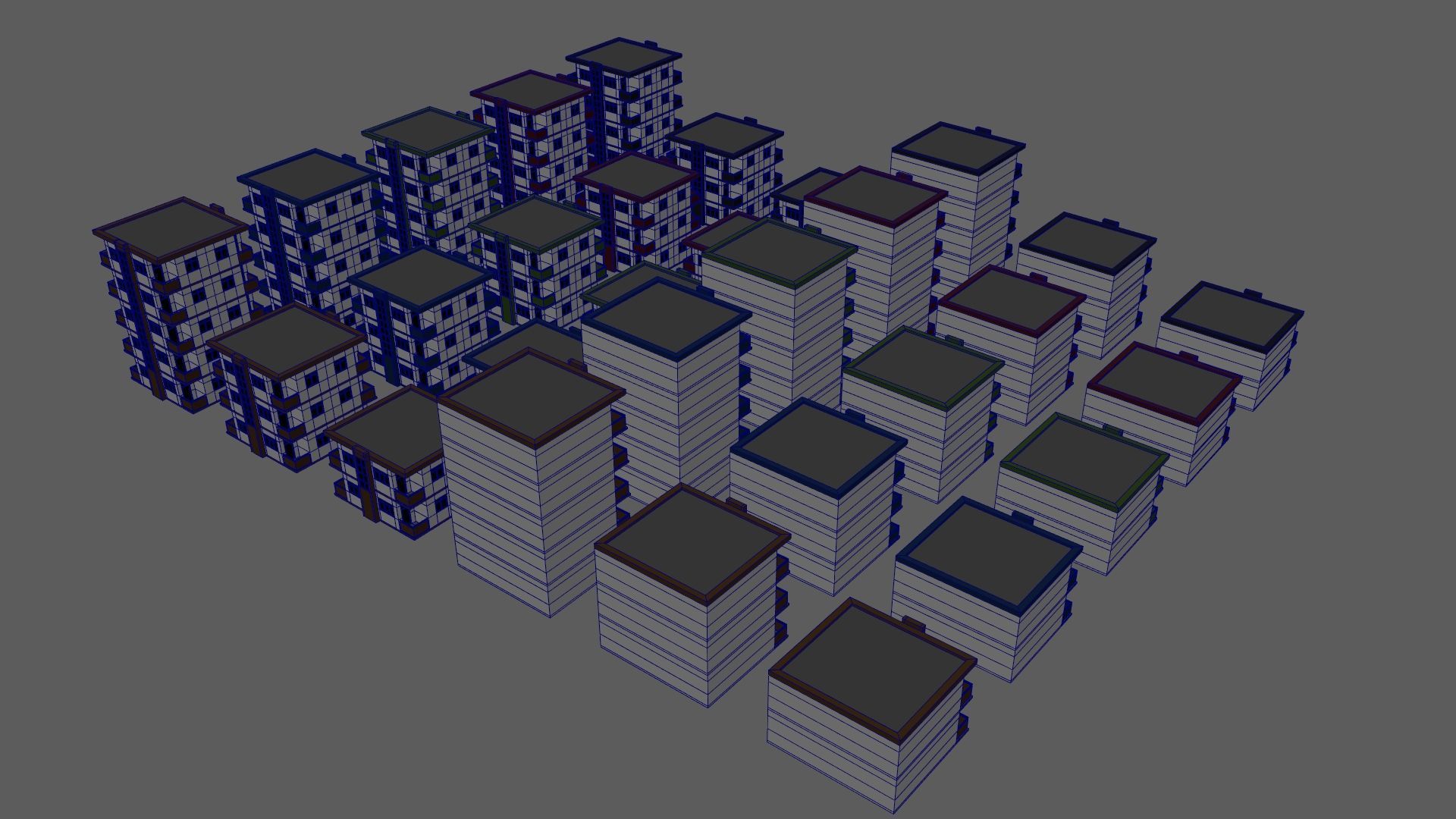 Cartoon Building Low Poly Building C 30 Variant Low-poly 3D model_24