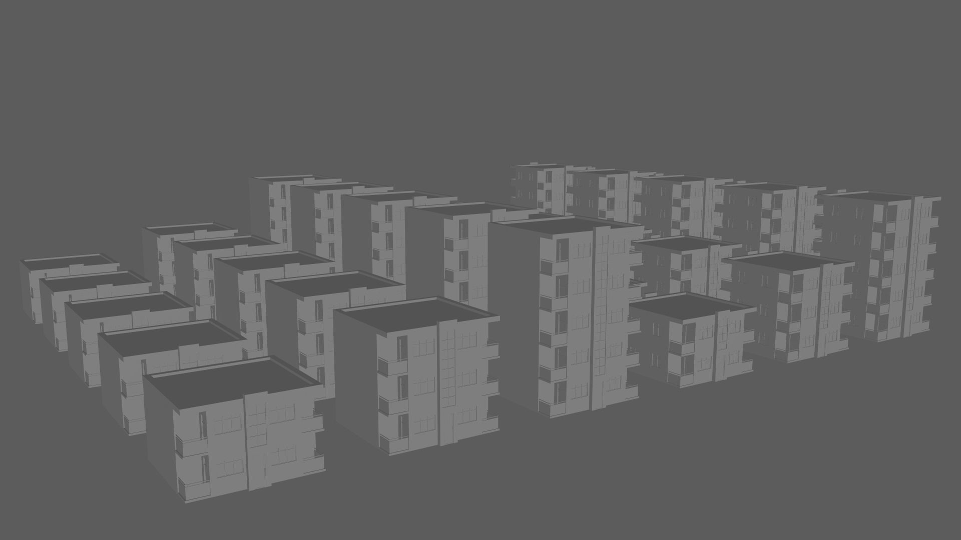 Cartoon Building Low Poly Building C 30 Variant Low-poly 3D model_5