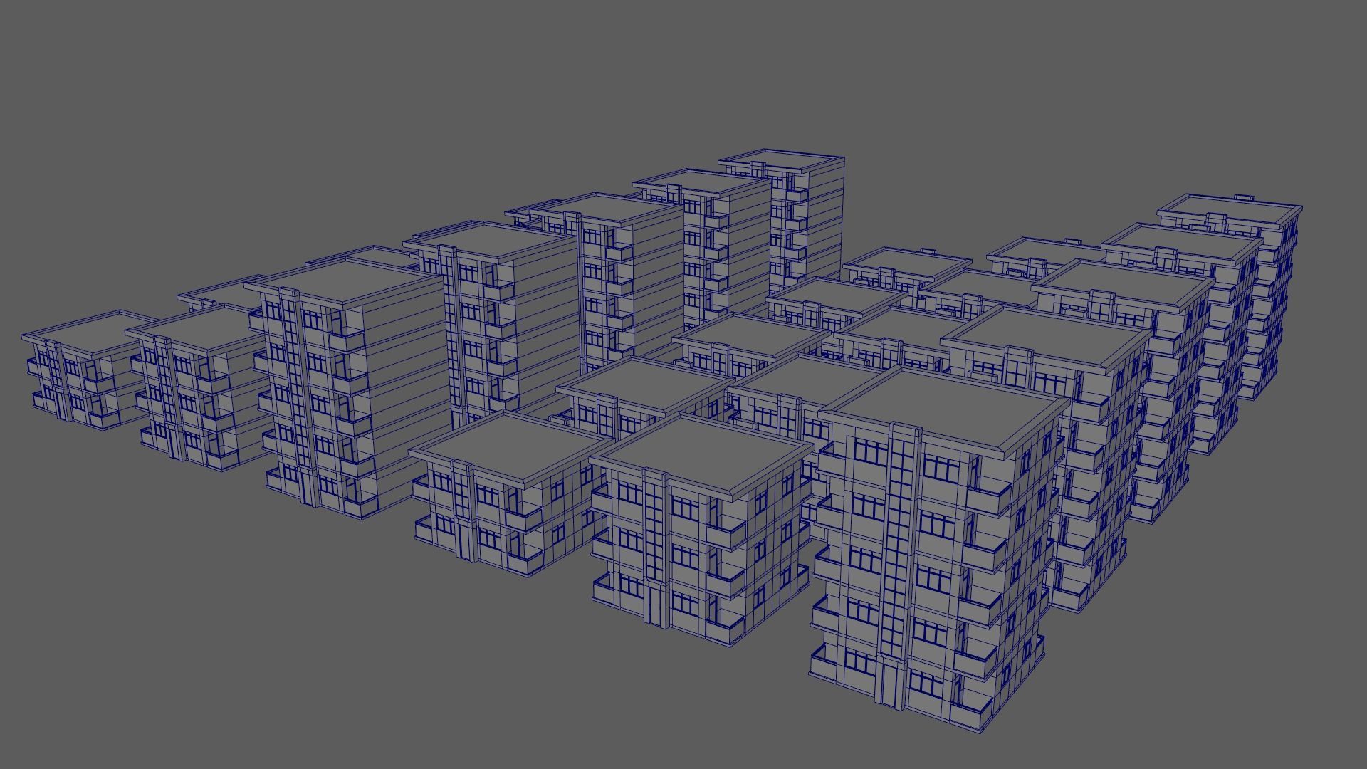 Cartoon Building Low Poly Building C 30 Variant Low-poly 3D model_18