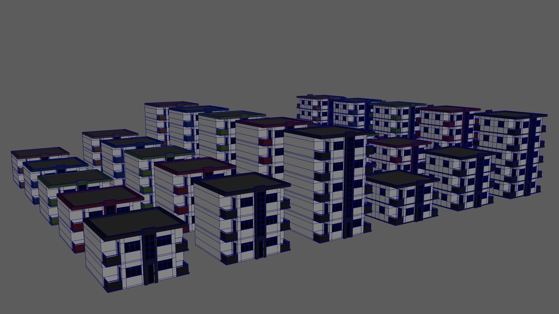 Cartoon Building Low Poly Building C 30 Variant Low-poly 3D model_21