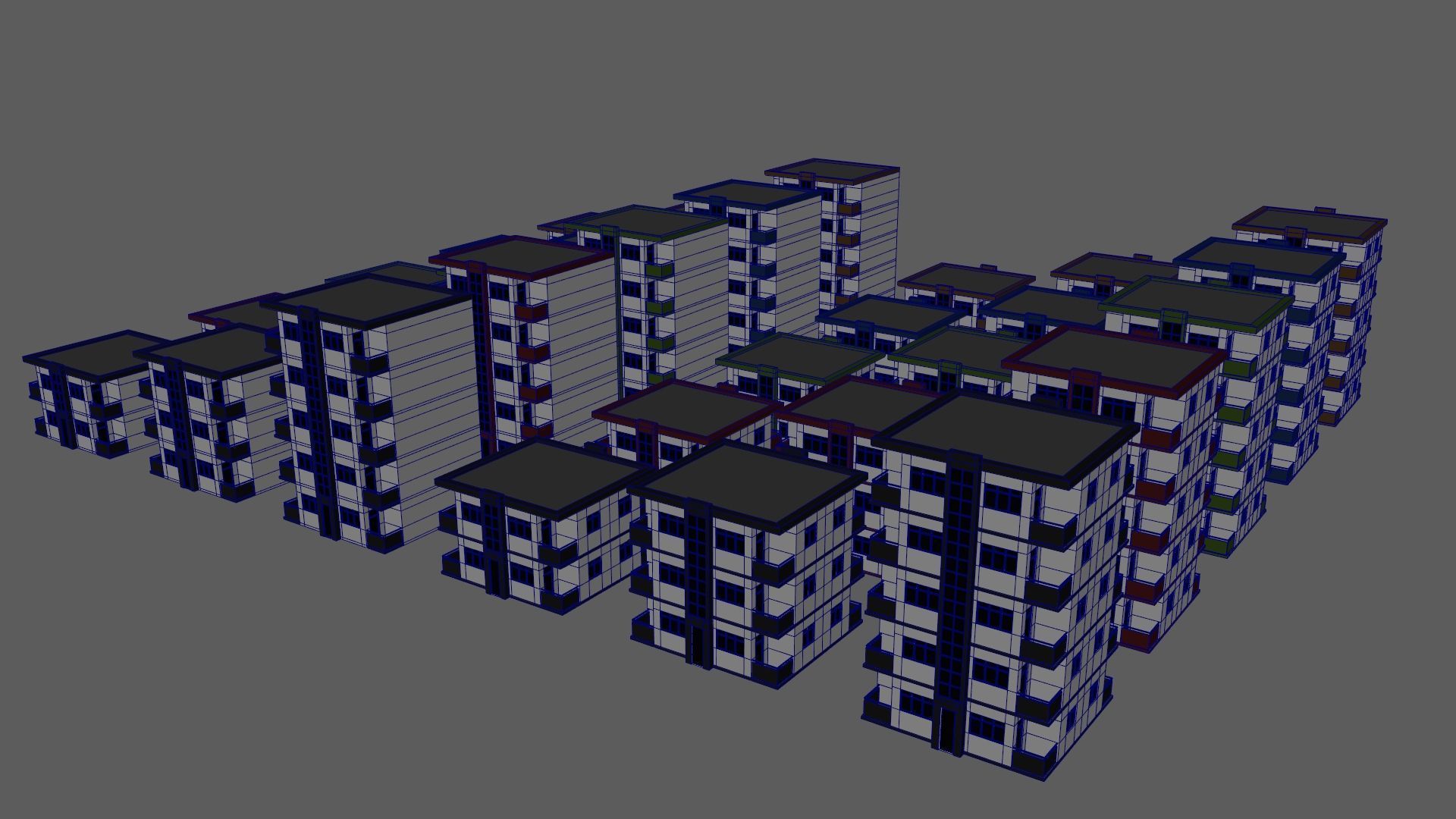 Cartoon Building Low Poly Building C 30 Variant Low-poly 3D model_22