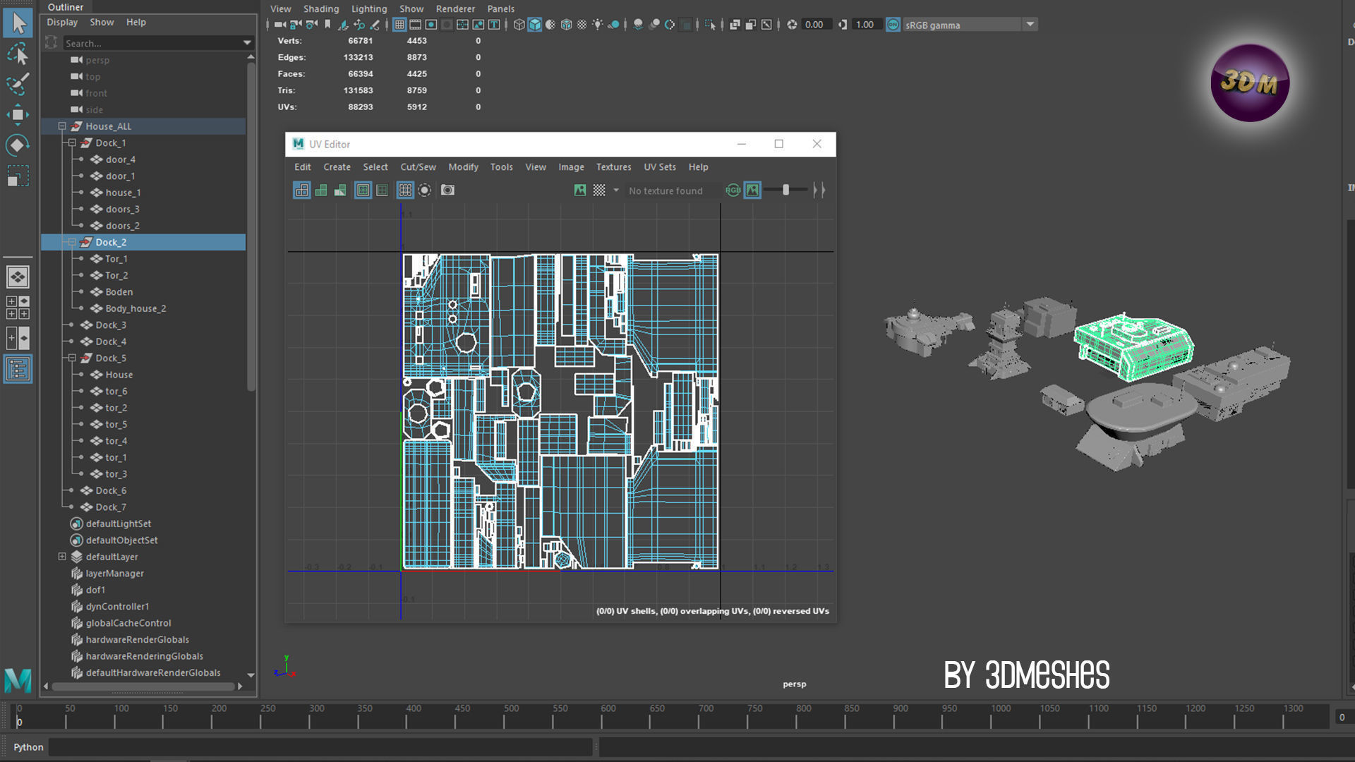 Air Base 8 - Kitbash -  All 7 Houses - PBR Low Poly 3D Model Collection_42