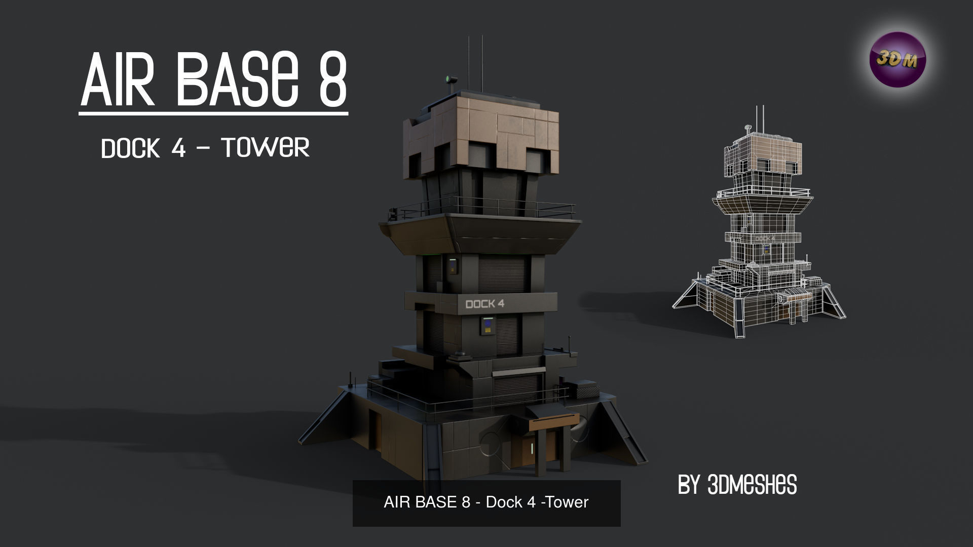 Air Base 8 - Kitbash -  All 7 Houses - PBR Low Poly 3D Model Collection_11