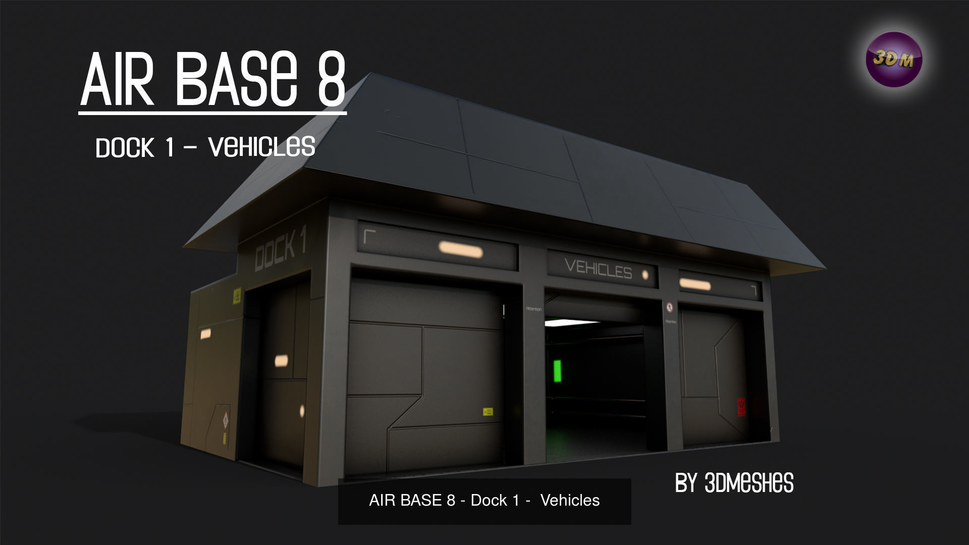 Air Base 8 - Kitbash -  All 7 Houses - PBR Low Poly 3D Model Collection_8
