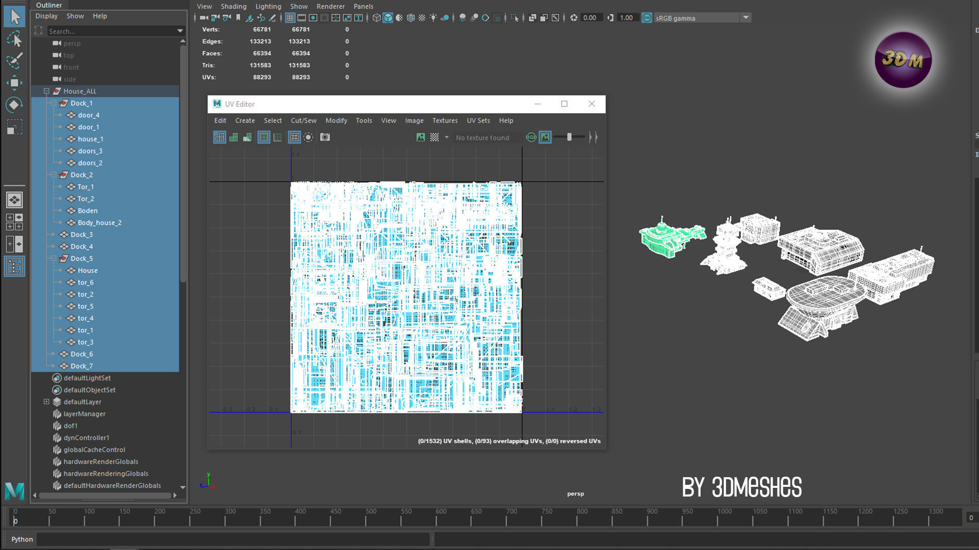 Air Base 8 - Kitbash -  All 7 Houses - PBR Low Poly 3D Model Collection_40