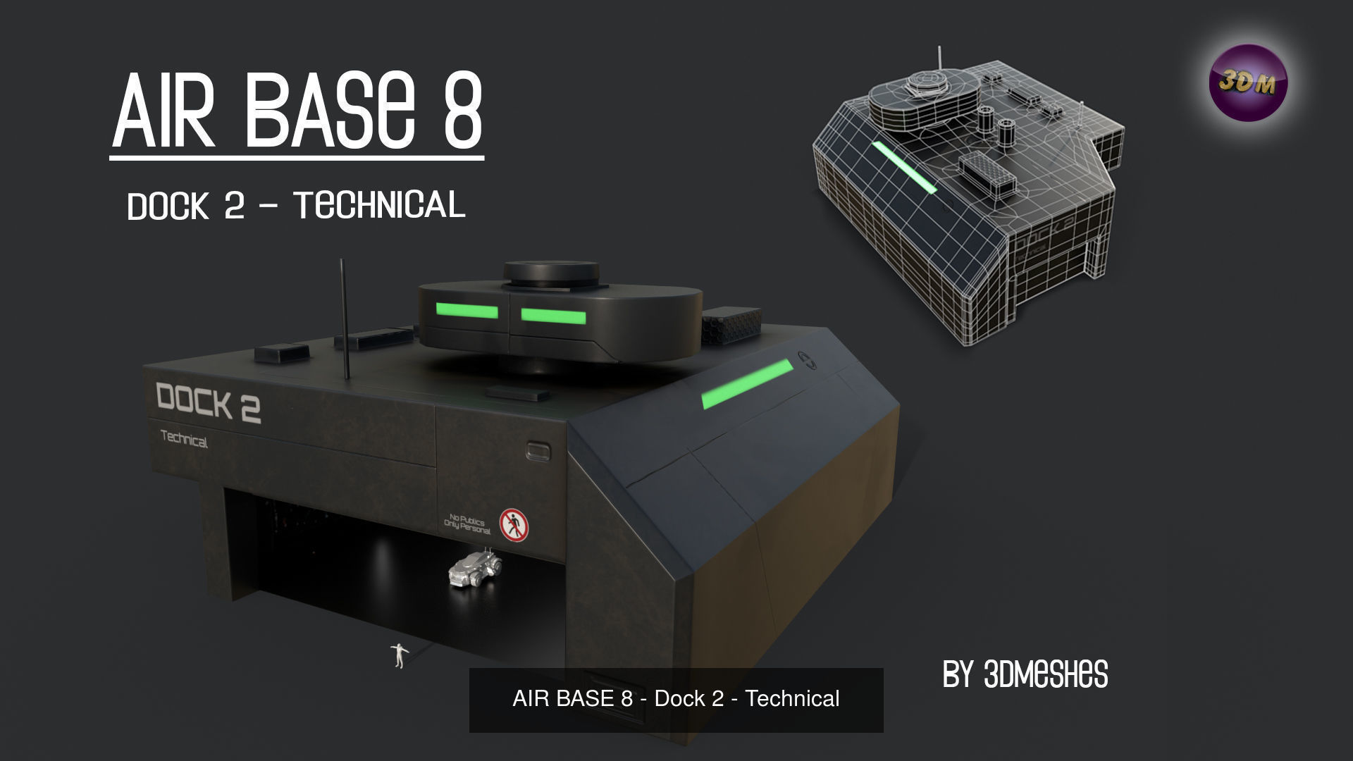 Air Base 8 - Kitbash -  All 7 Houses - PBR Low Poly 3D Model Collection_9