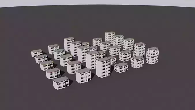 Cartoon Building Low Poly Building F 30 Variant Low-poly 3D model