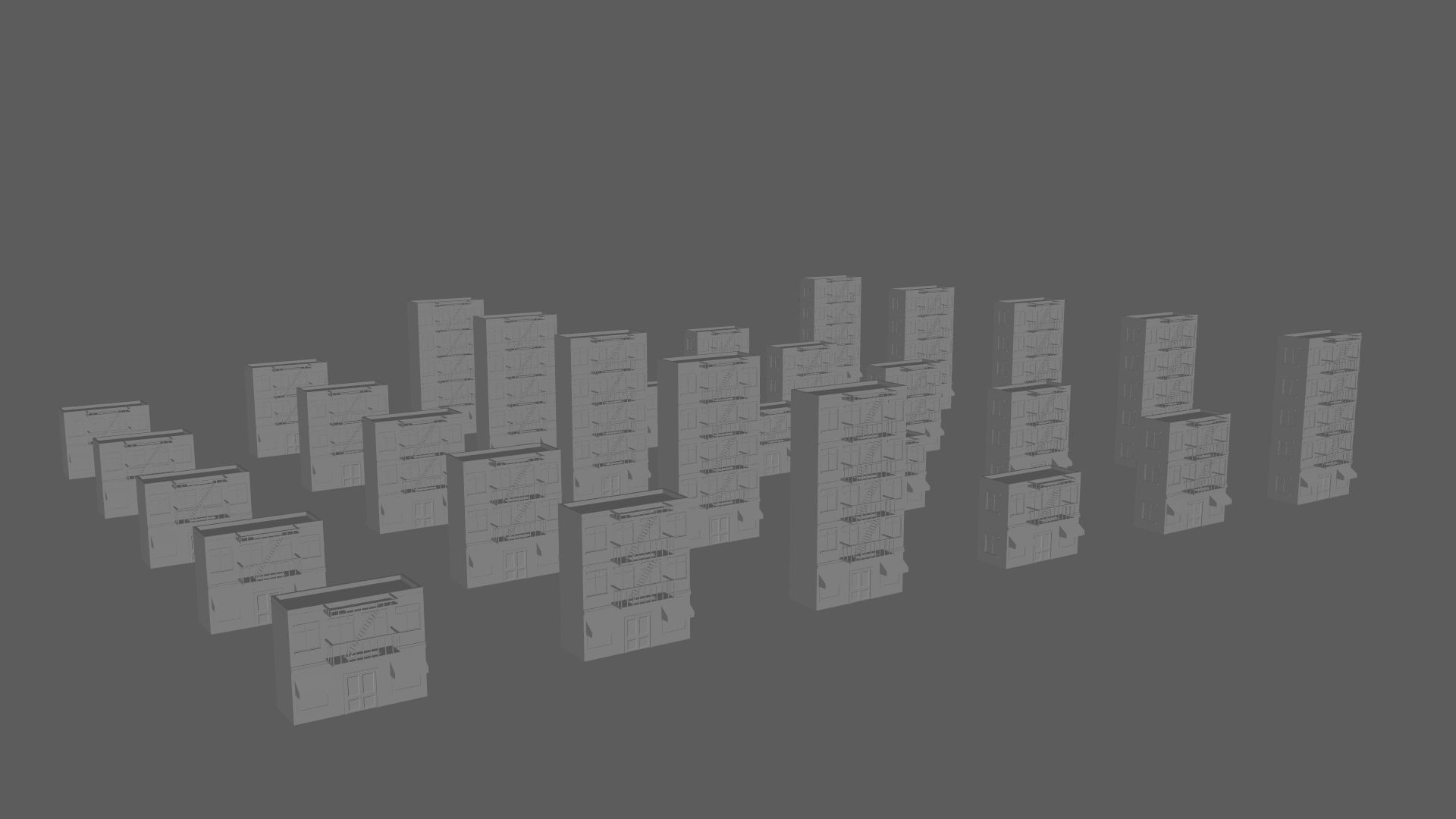 Cartoon Building Low Poly Building J 30 Variant Low-poly 3D model_5