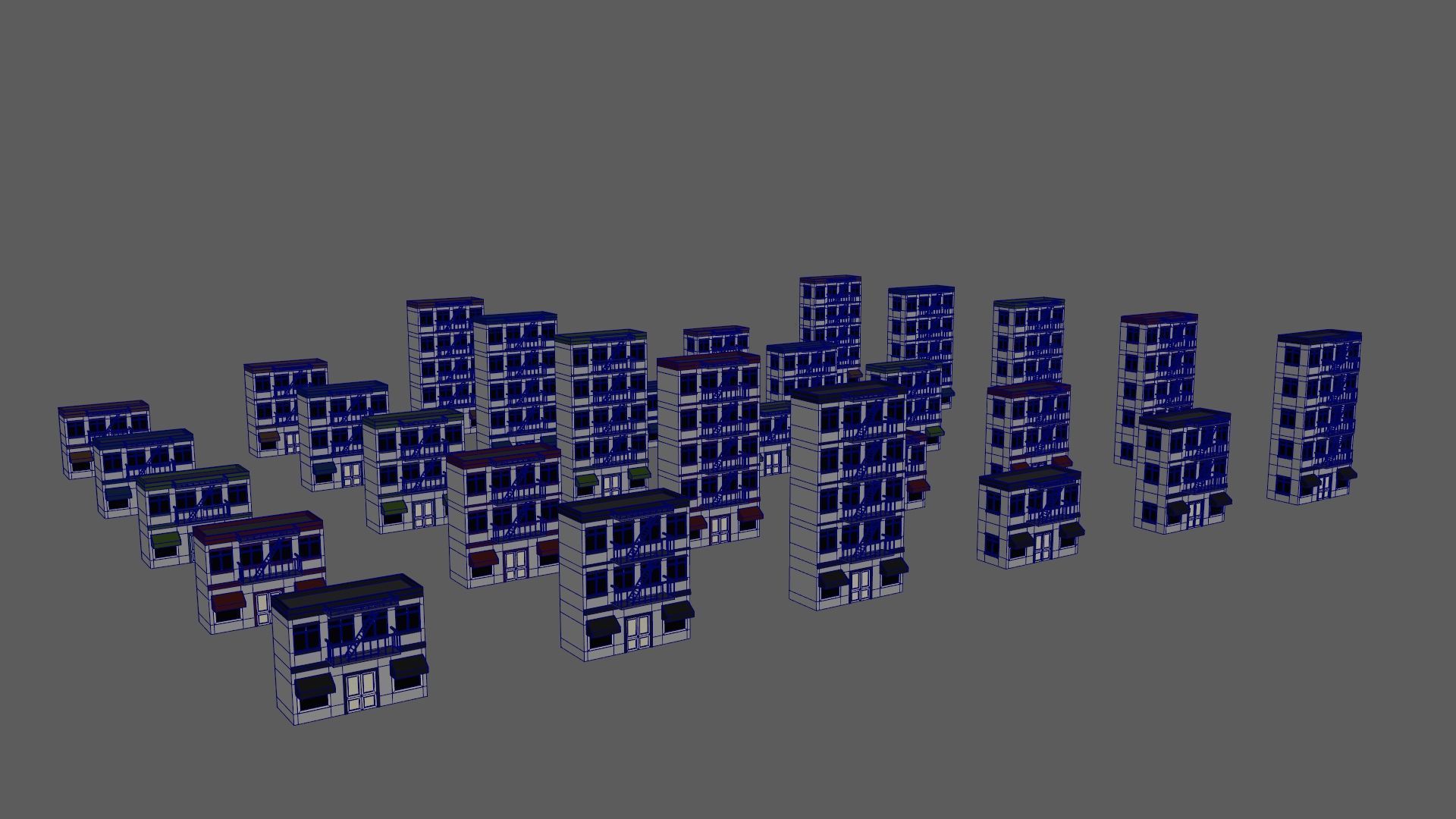 Cartoon Building Low Poly Building J 30 Variant Low-poly 3D model_21