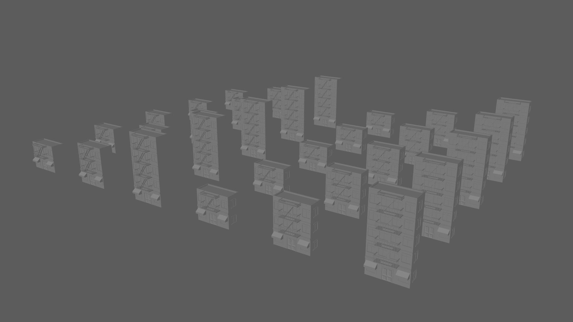 Cartoon Building Low Poly Building J 30 Variant Low-poly 3D model_6