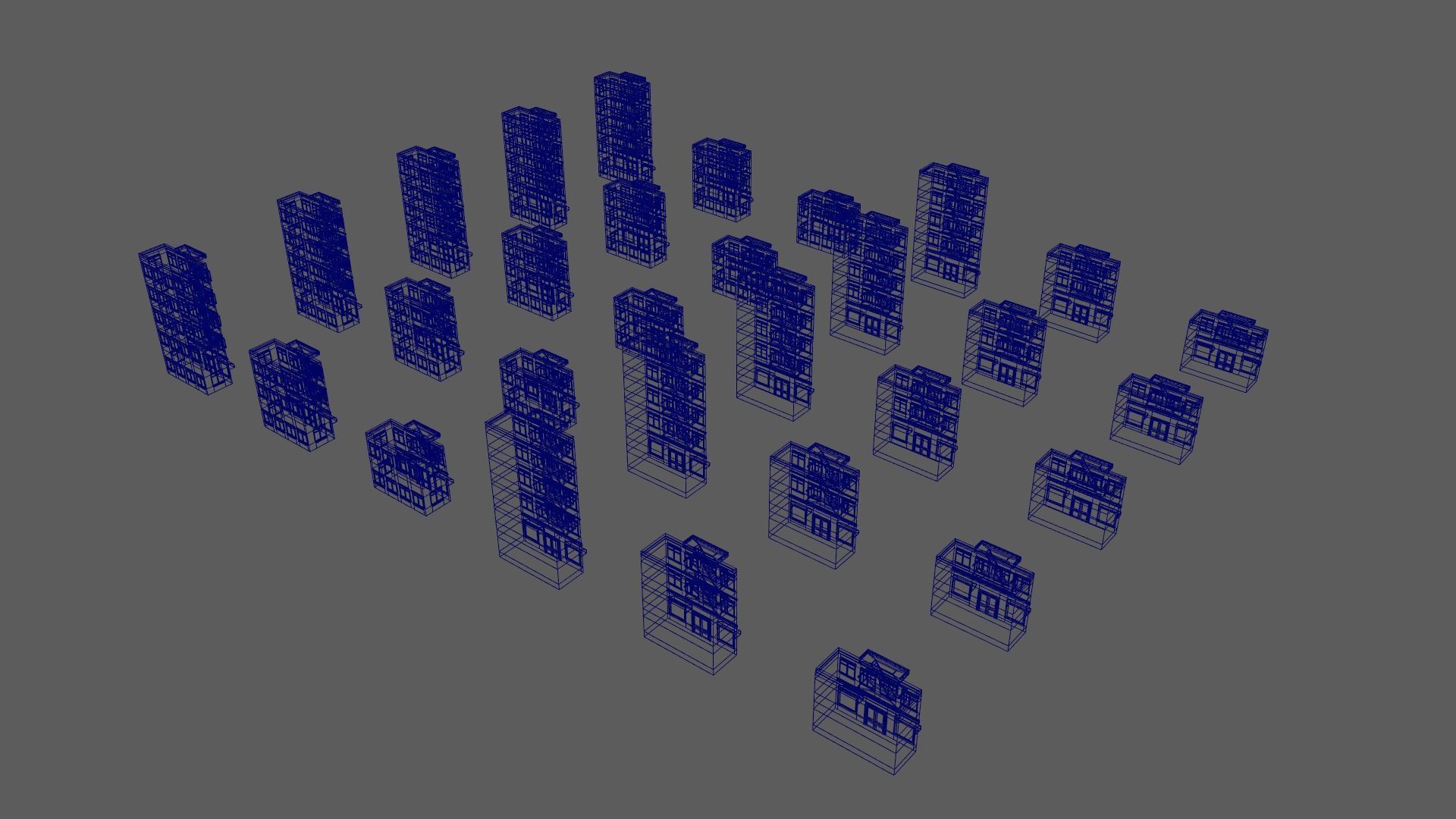 Cartoon Building Low Poly Building J 30 Variant Low-poly 3D model_16