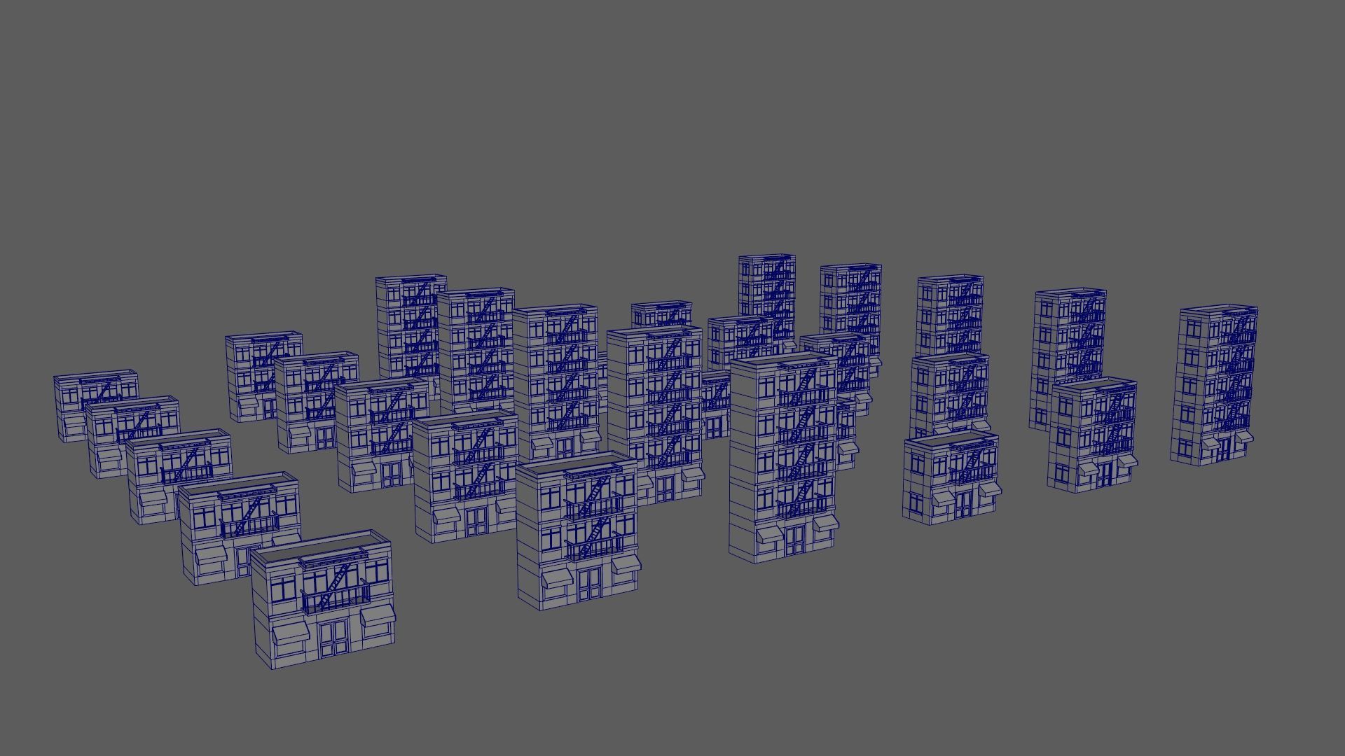 Cartoon Building Low Poly Building J 30 Variant Low-poly 3D model_17