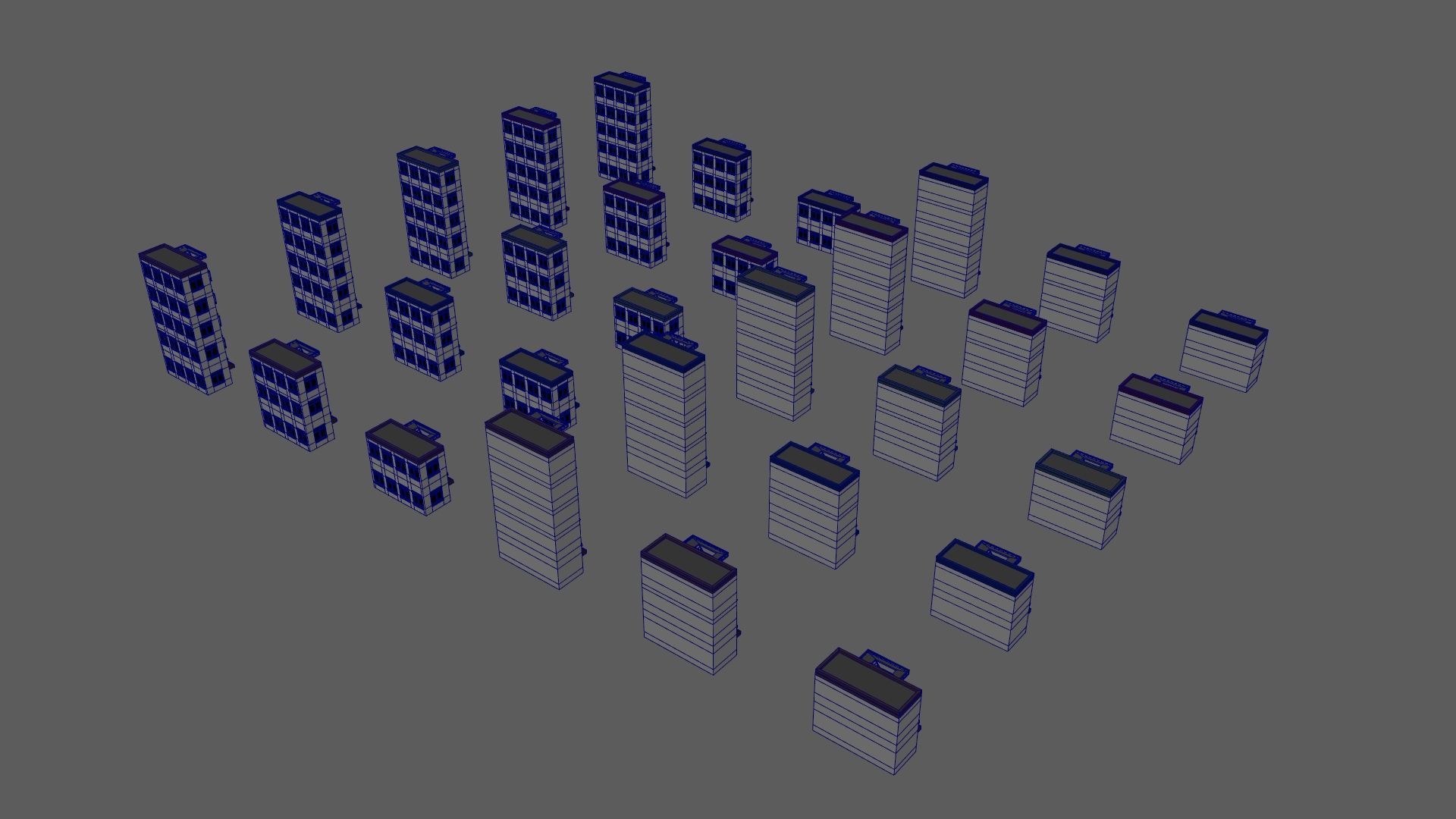 Cartoon Building Low Poly Building J 30 Variant Low-poly 3D model_24