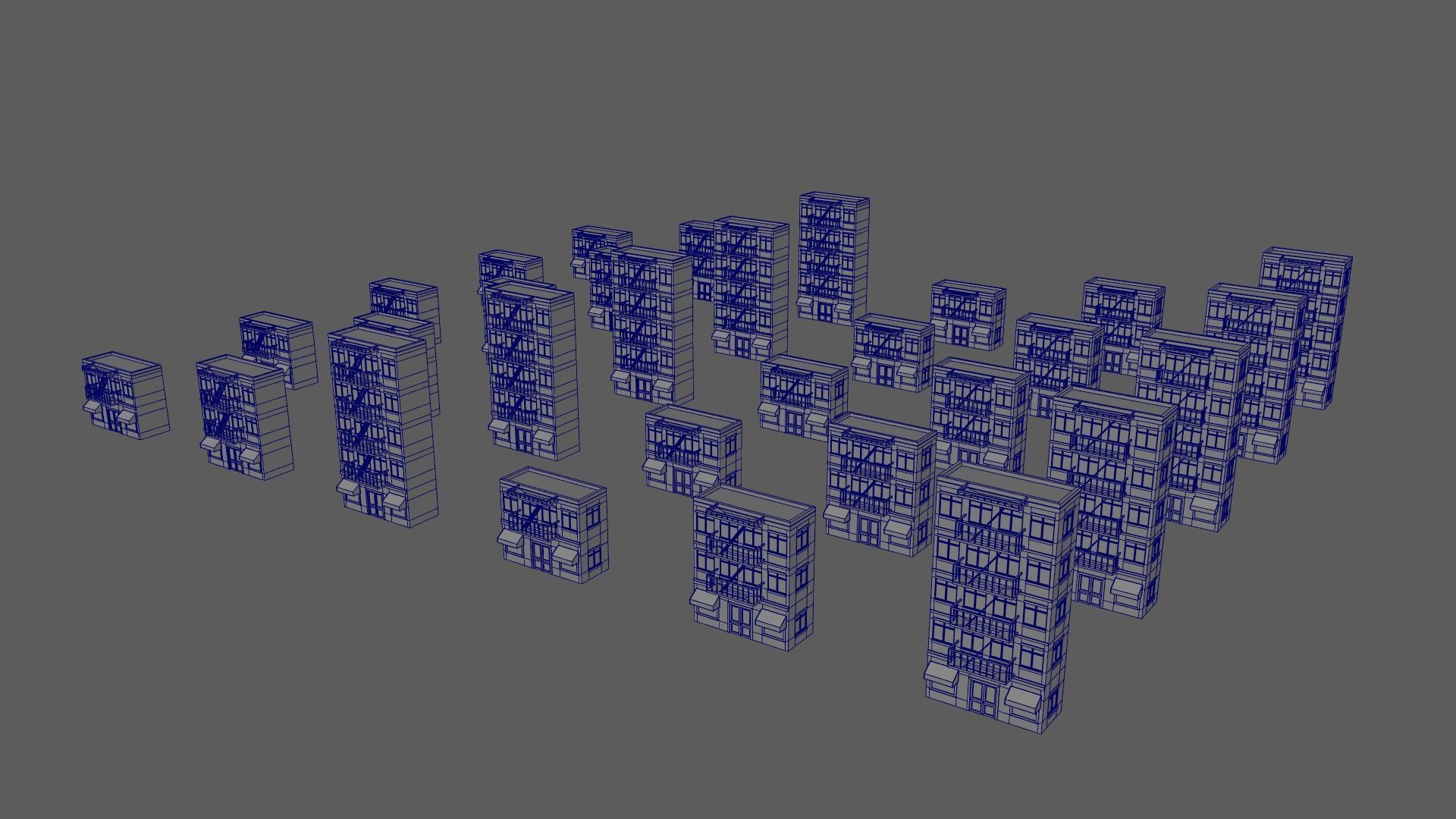 Cartoon Building Low Poly Building J 30 Variant Low-poly 3D model_18