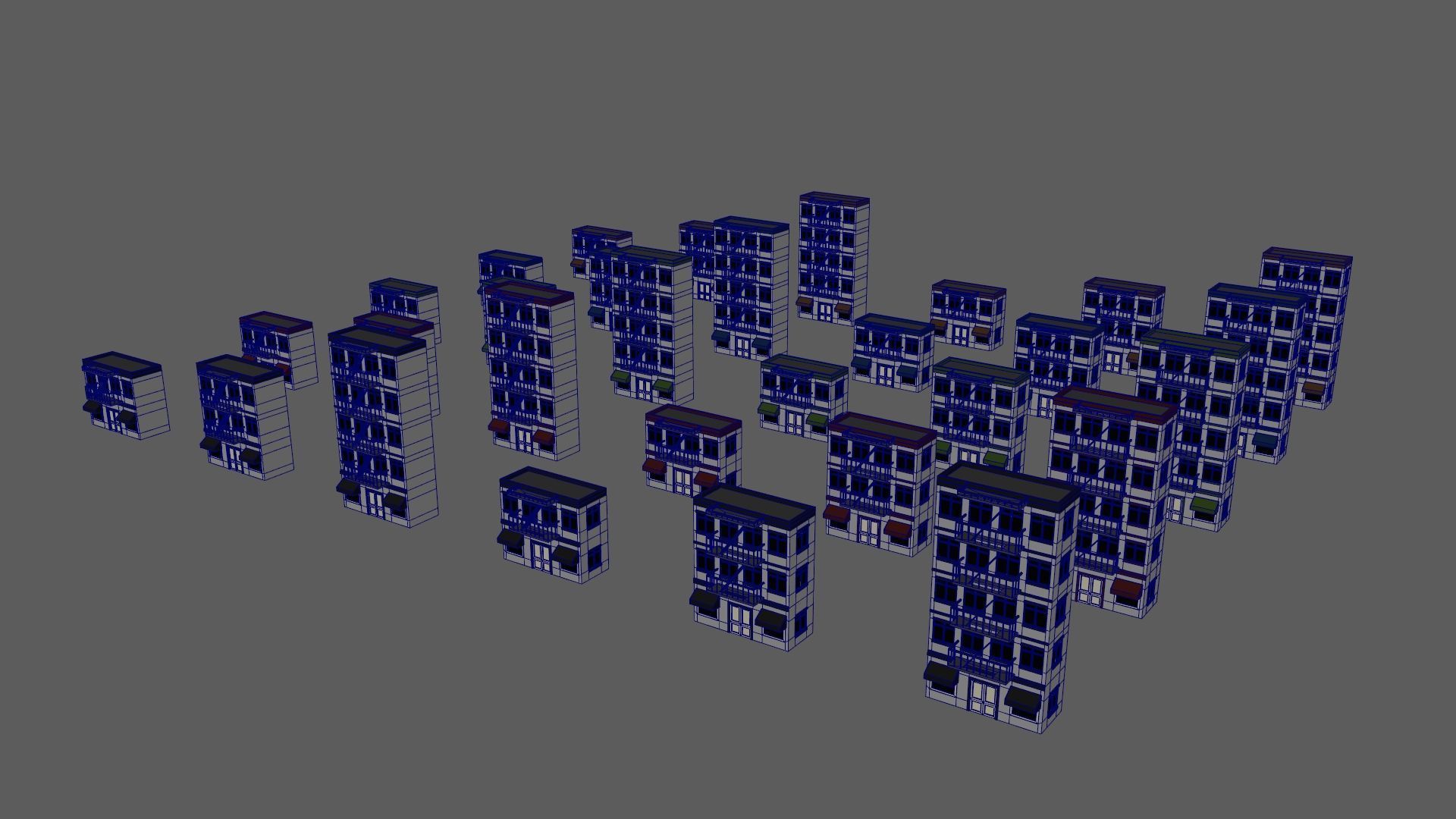 Cartoon Building Low Poly Building J 30 Variant Low-poly 3D model_22