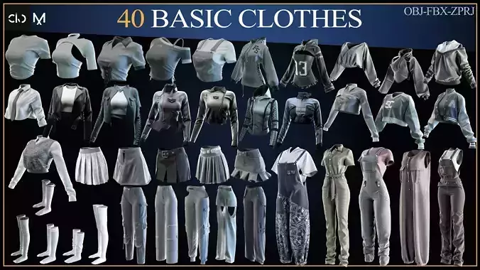 40 Models of Female clothing