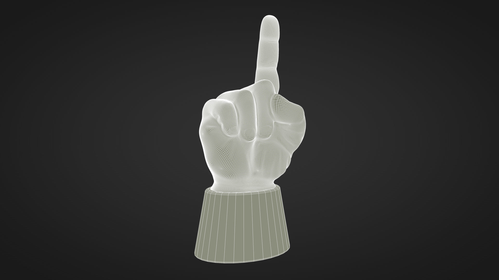 Foam Finger 3D model_3