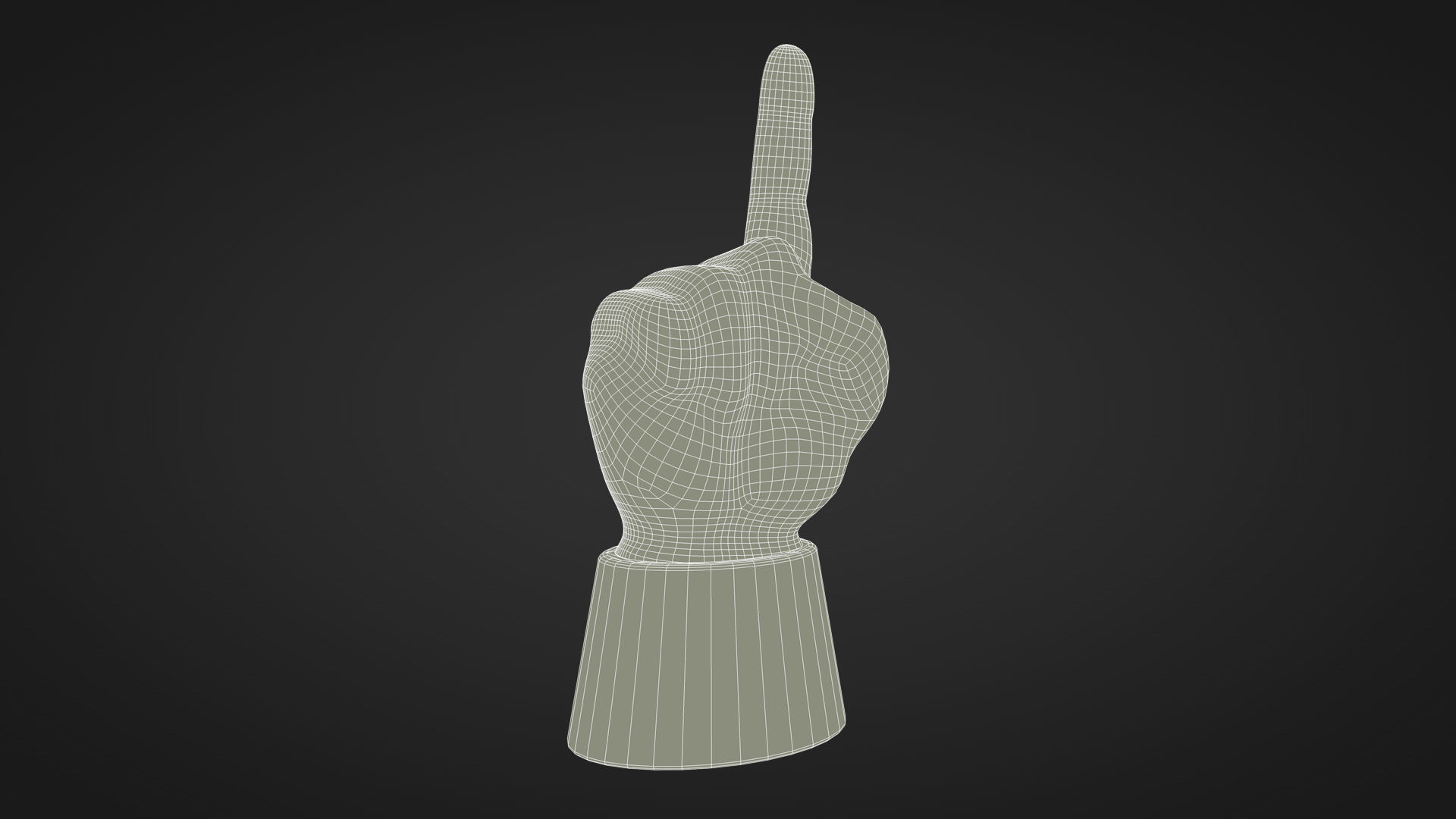 Foam Finger 3D model_6