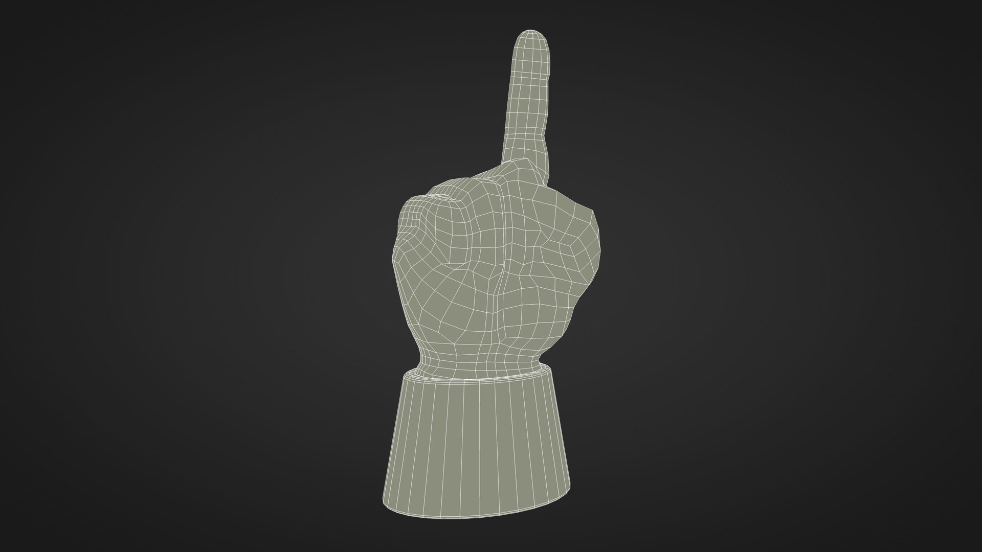 Foam Finger 3D model_9