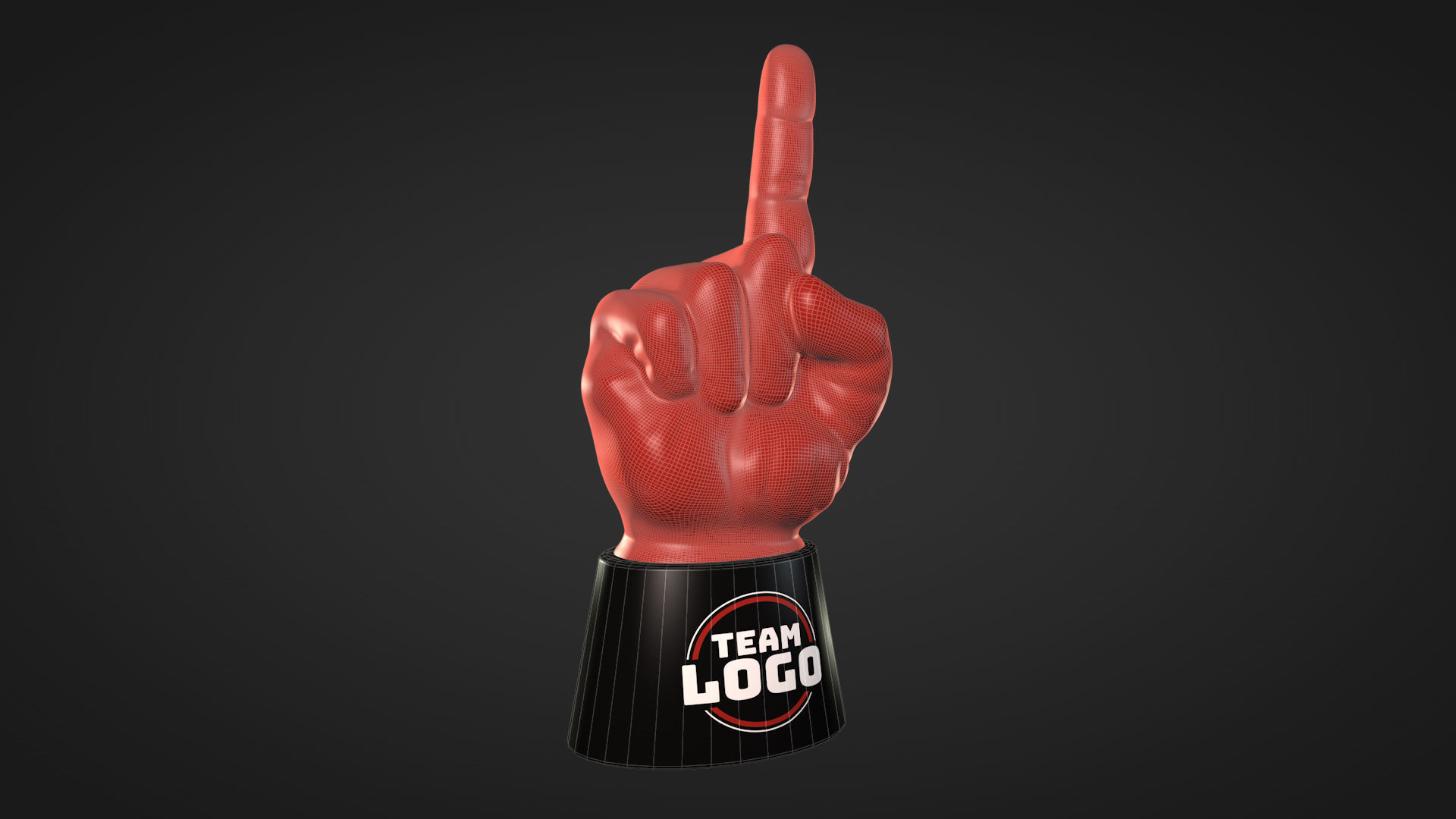 Foam Finger 3D model_2