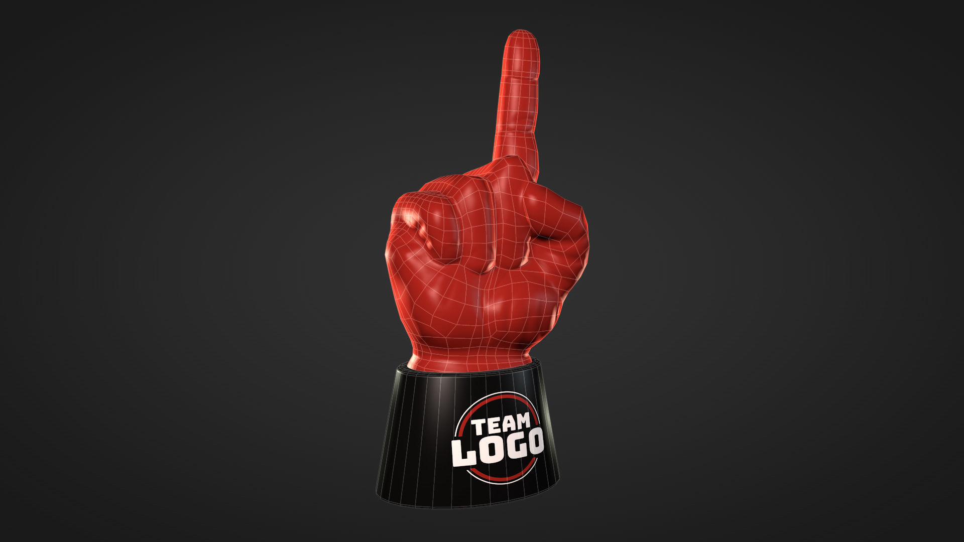 Foam Finger 3D model_8