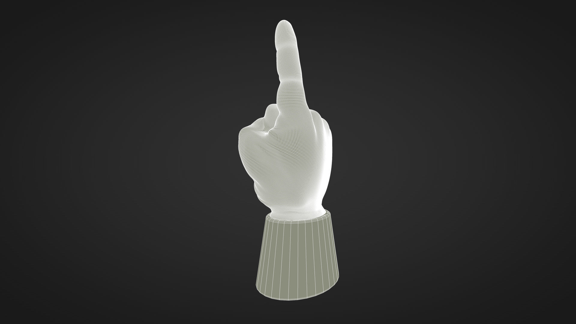 Foam Finger 3D model_12