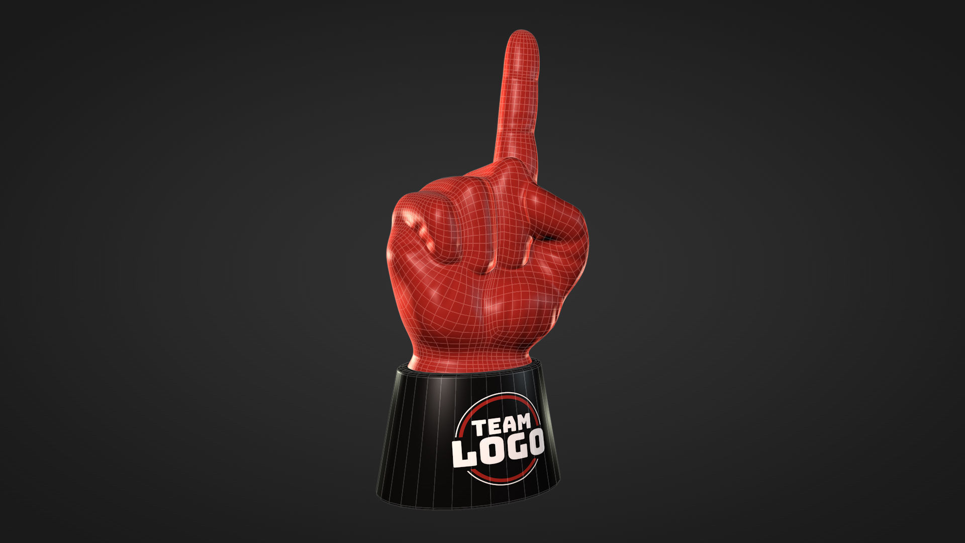 Foam Finger 3D model_5