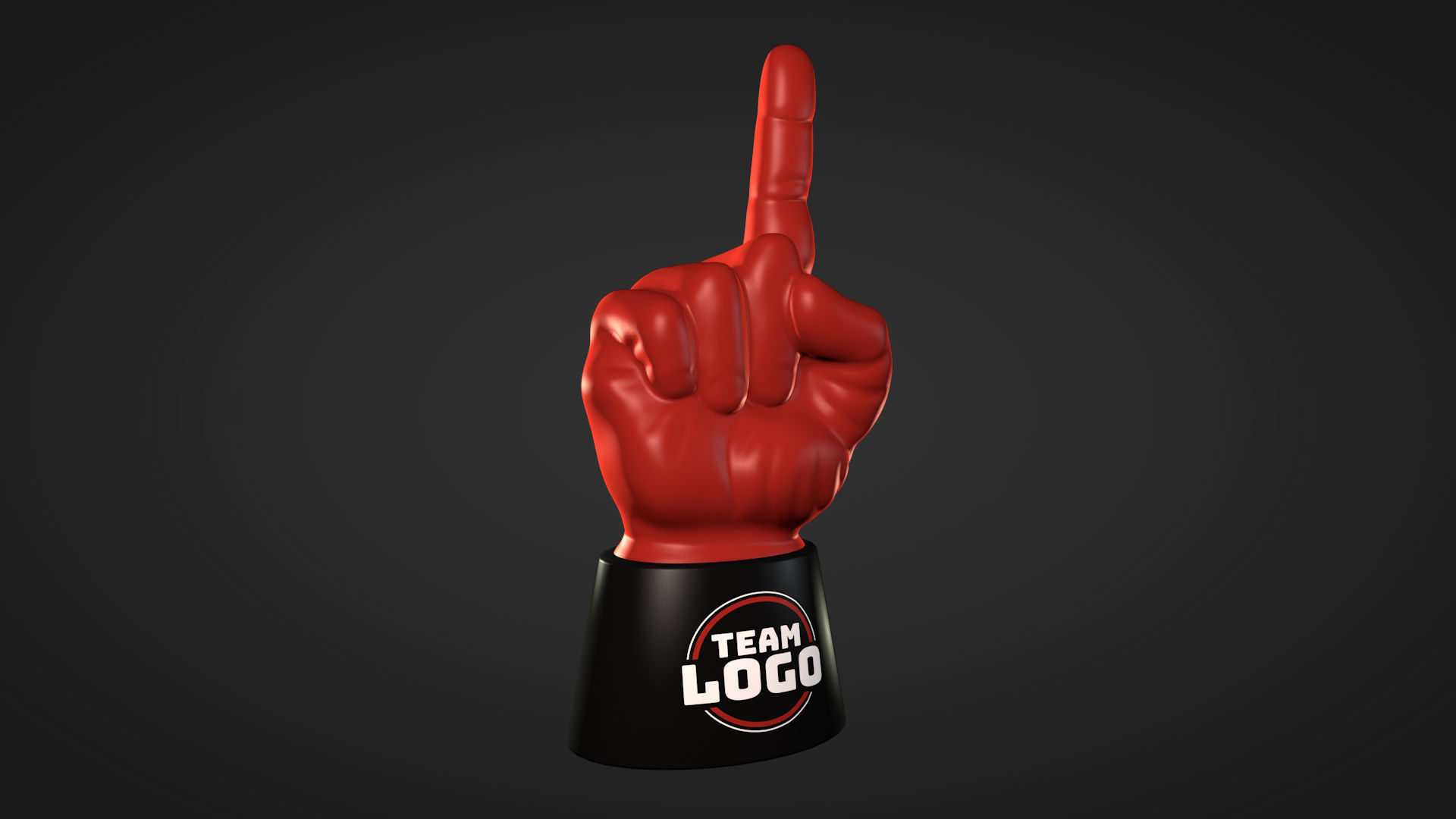 Foam Finger 3D model_1