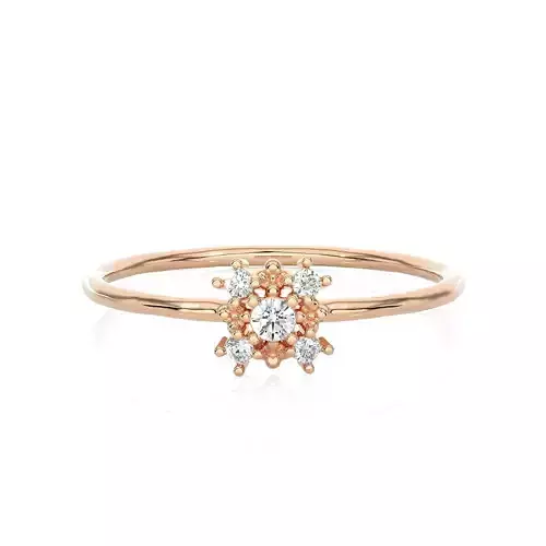 Light Minimalist Diamond Ring