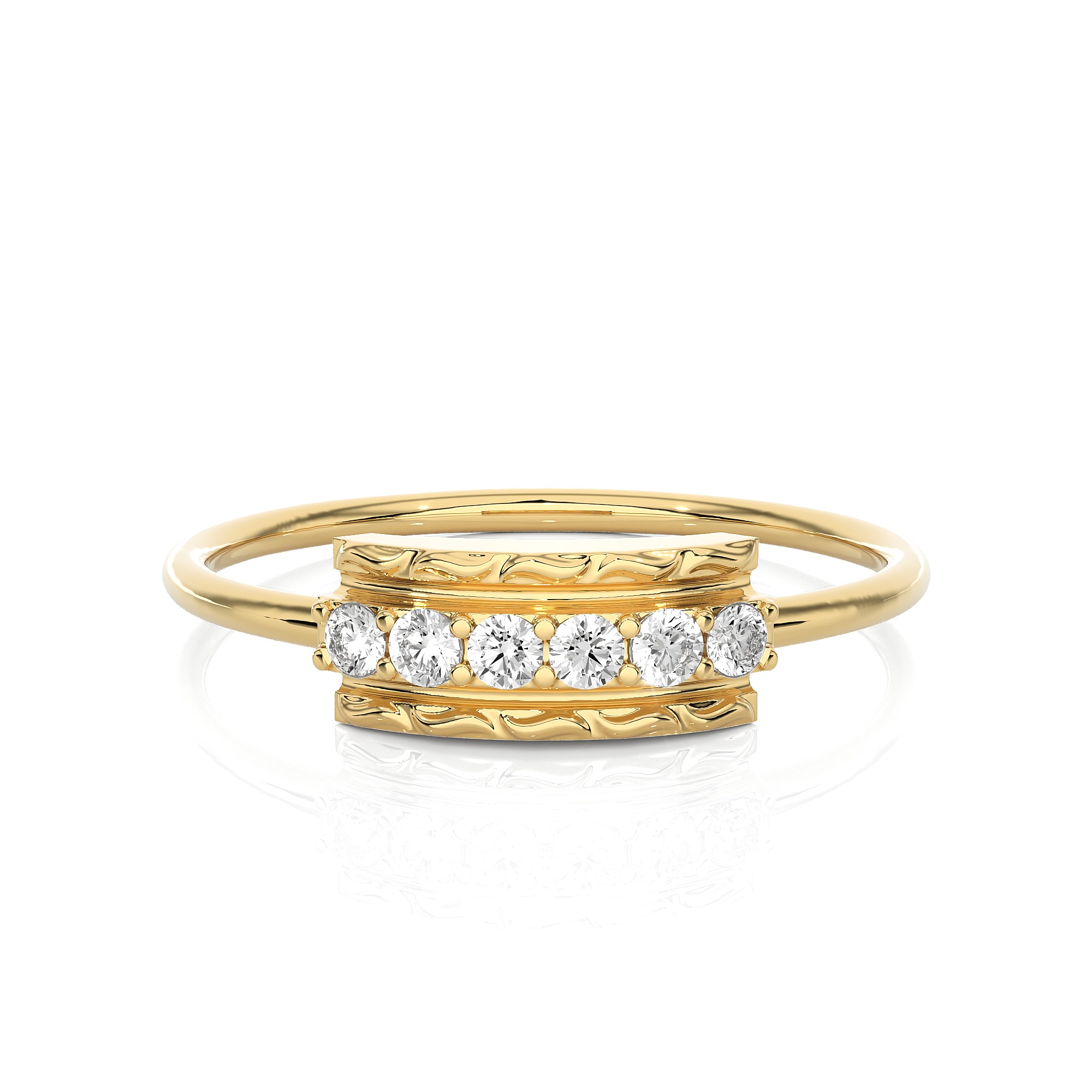 Light Minimalist Diamond Ring 3D print model_2