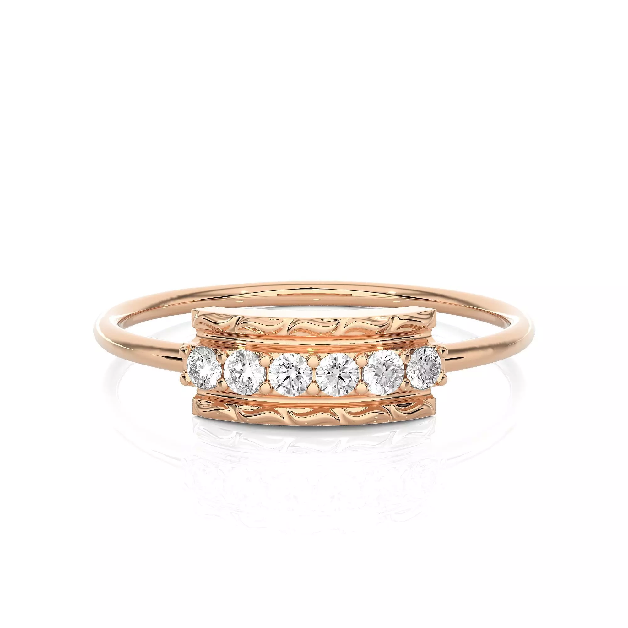 Light Minimalist Diamond Ring 3D print model_0