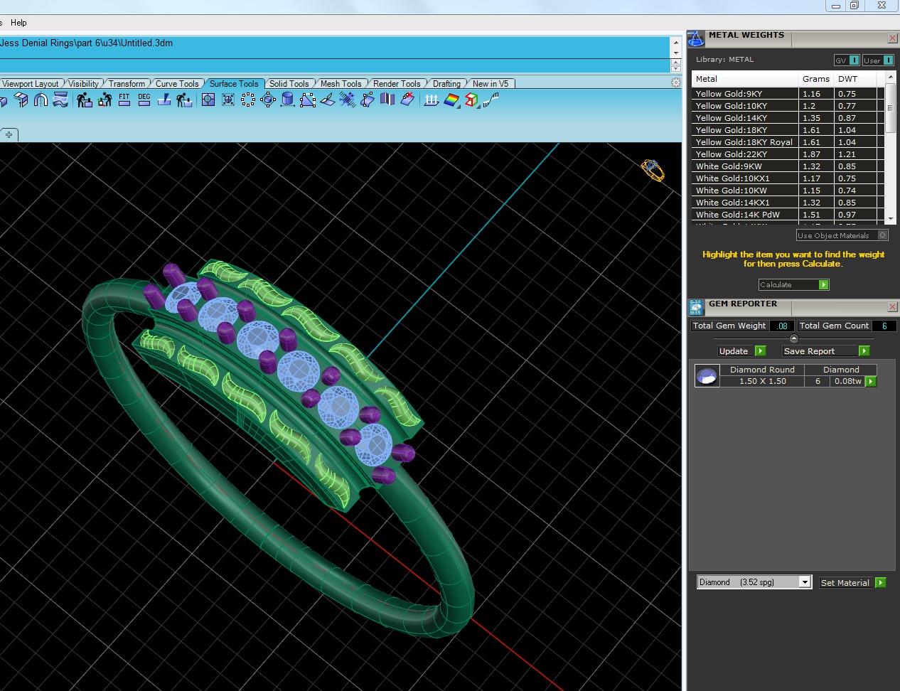 Light Minimalist Diamond Ring 3D print model_6