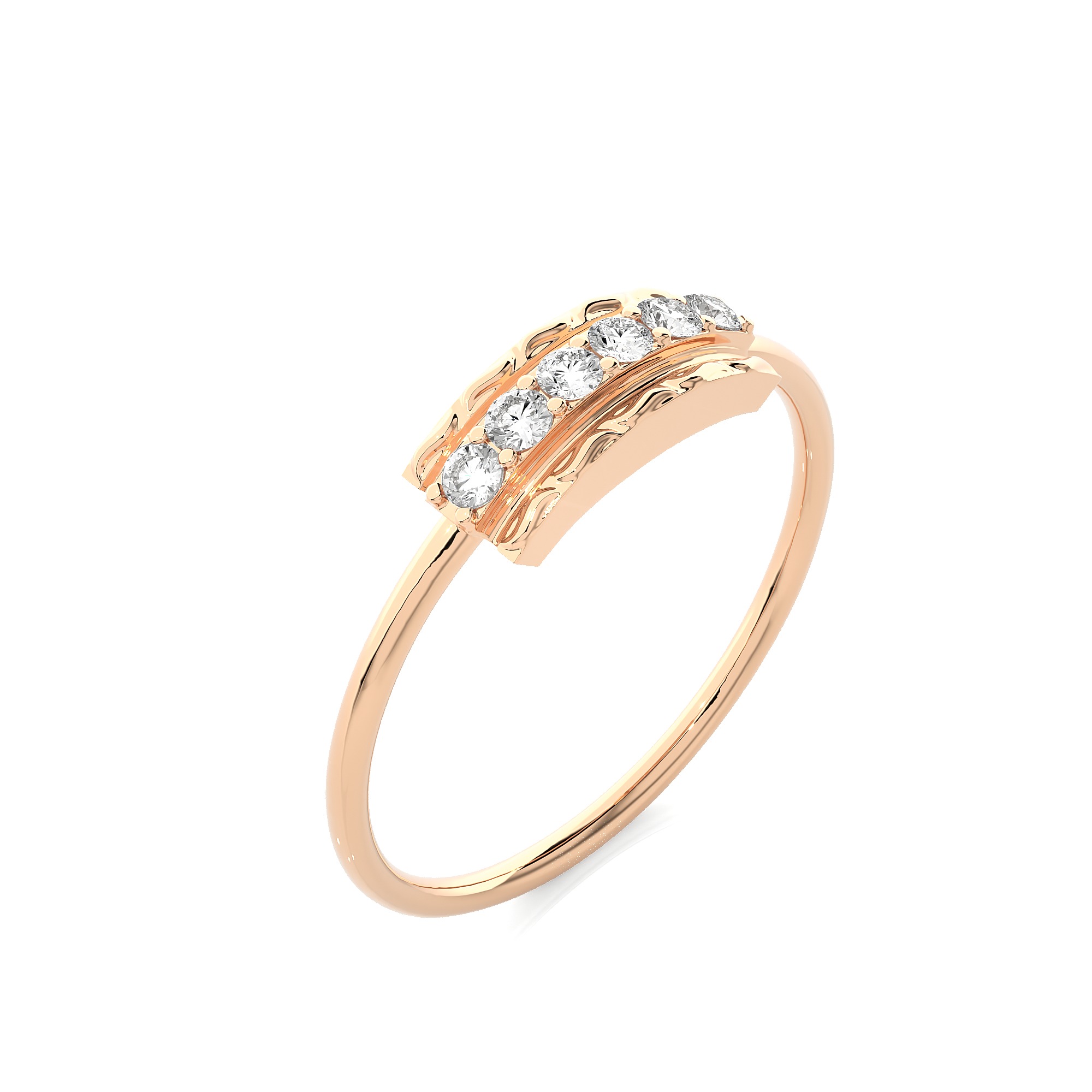 Light Minimalist Diamond Ring 3D print model_5