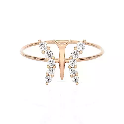 Light Minimalist Diamond Ring
