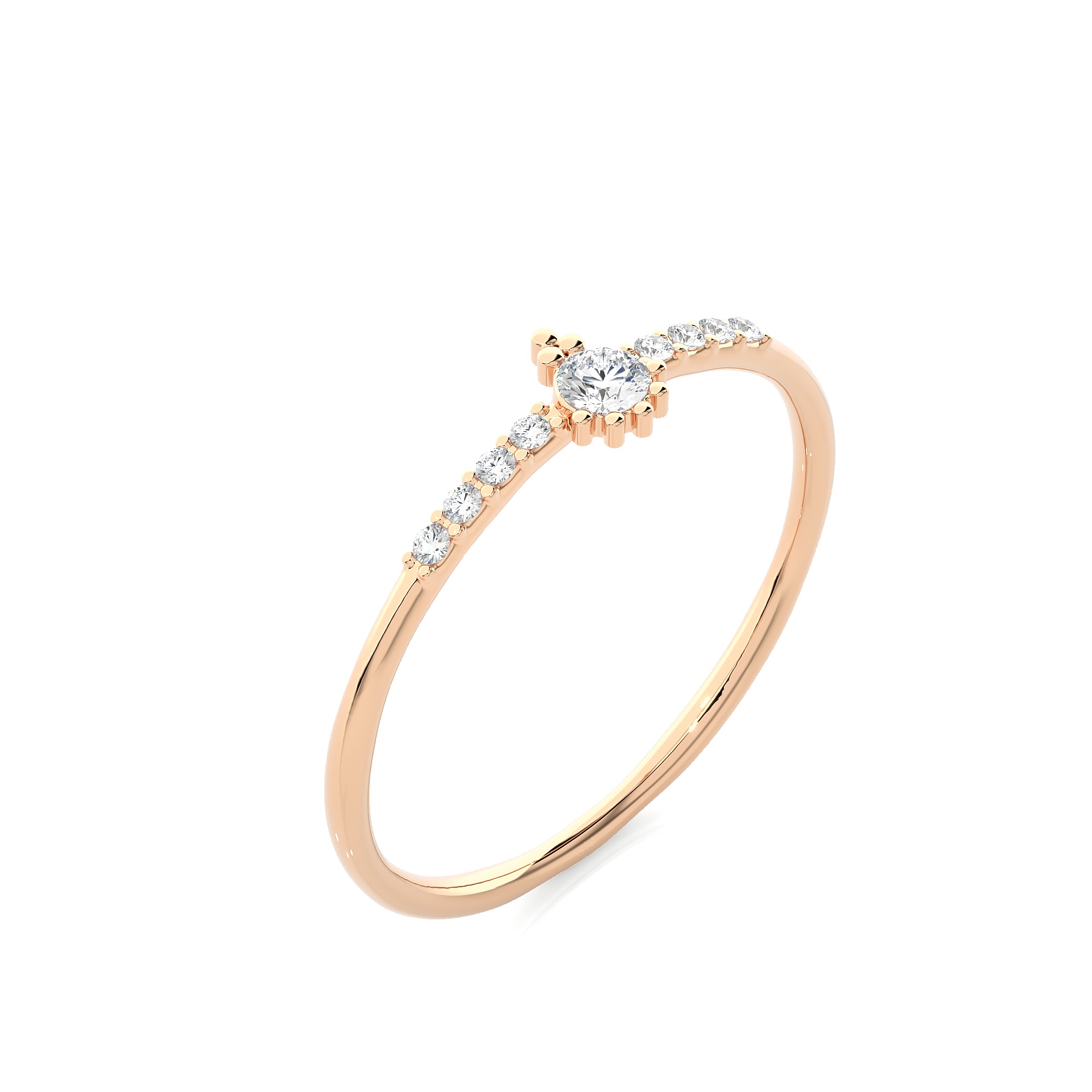 Light Minimalist Diamond Ring 3D print model_6