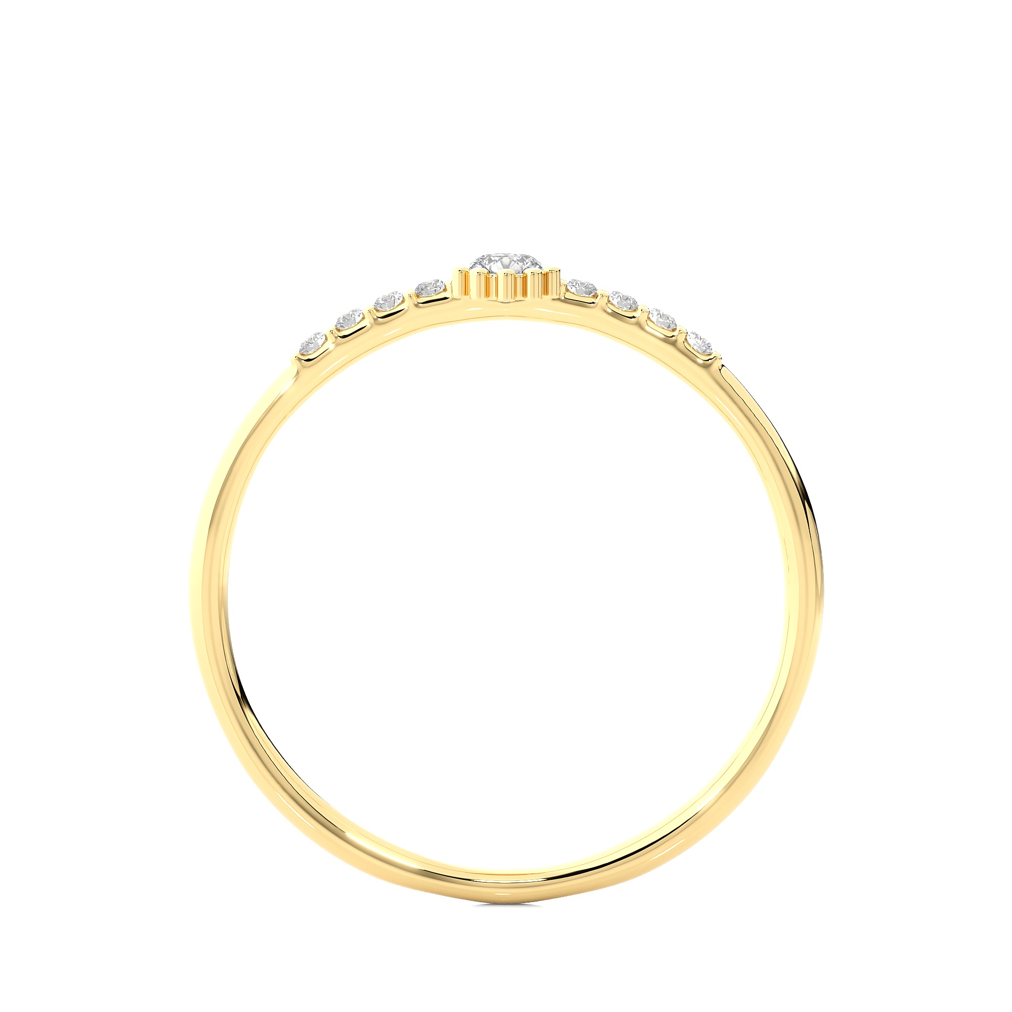 Light Minimalist Diamond Ring 3D print model_11