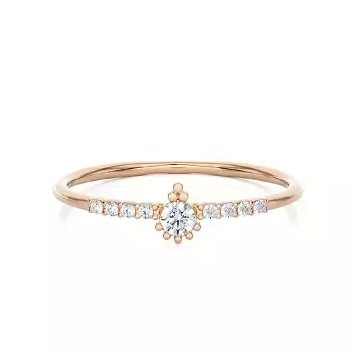 Light Minimalist Diamond Ring