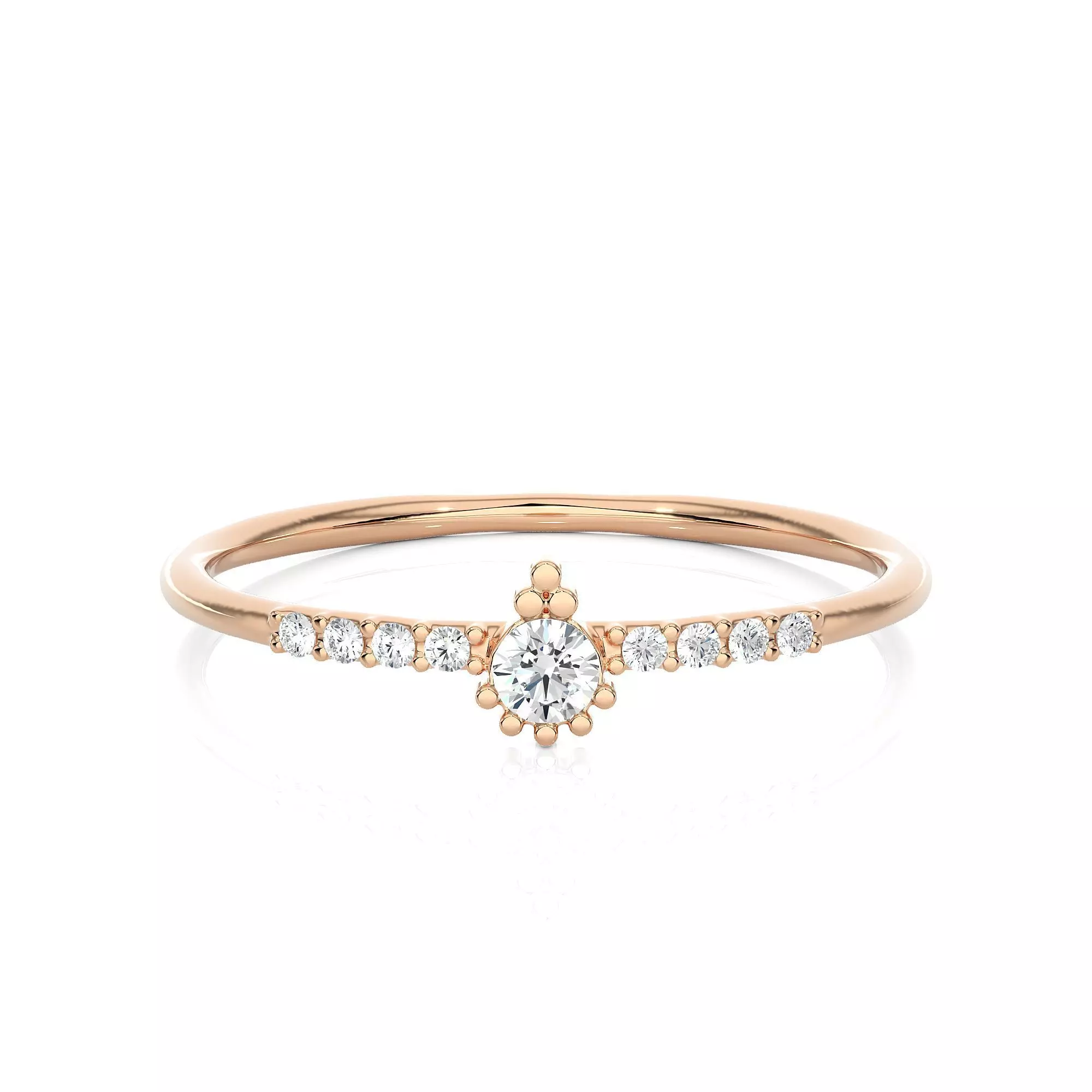 Light Minimalist Diamond Ring 3D print model_0