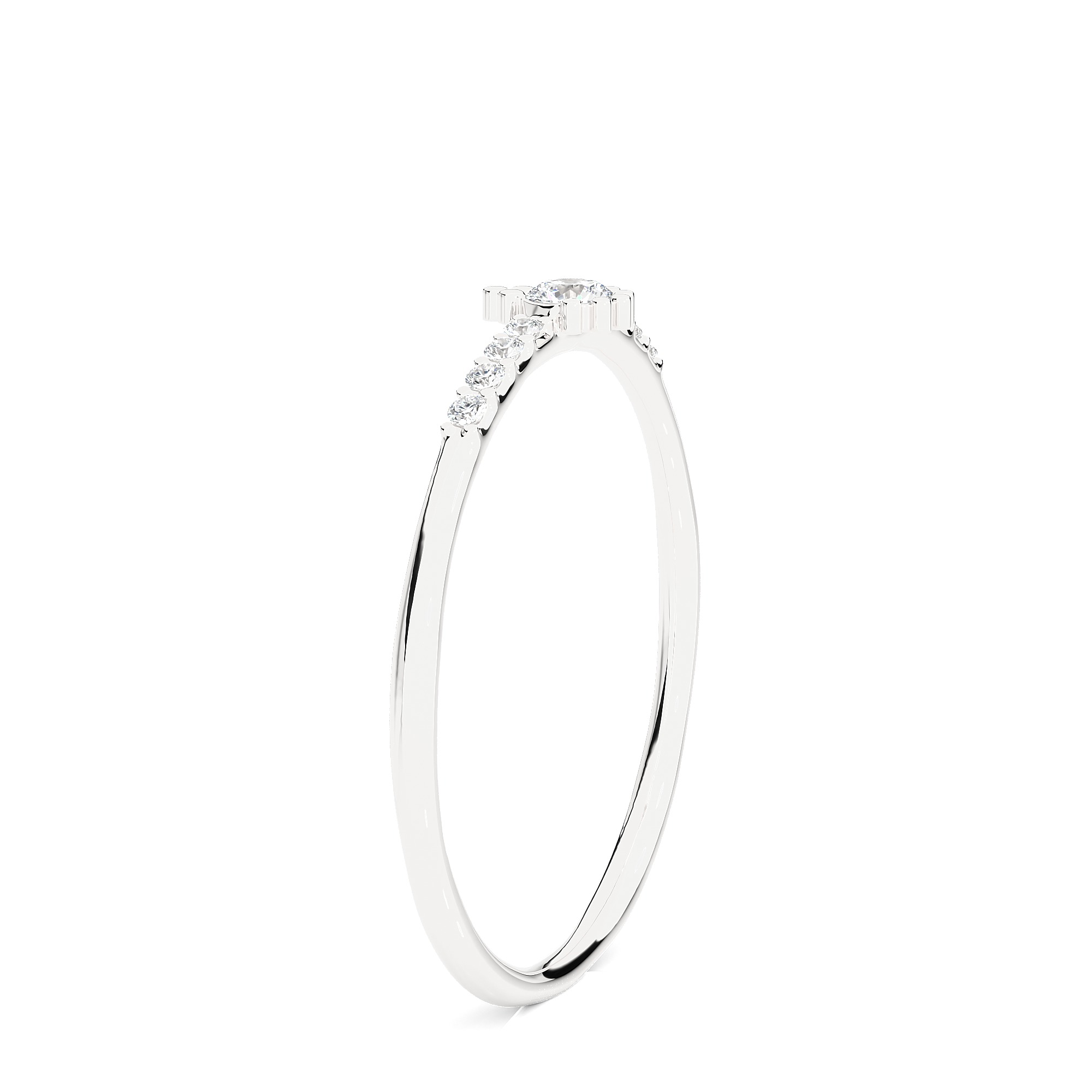 Light Minimalist Diamond Ring 3D print model_8