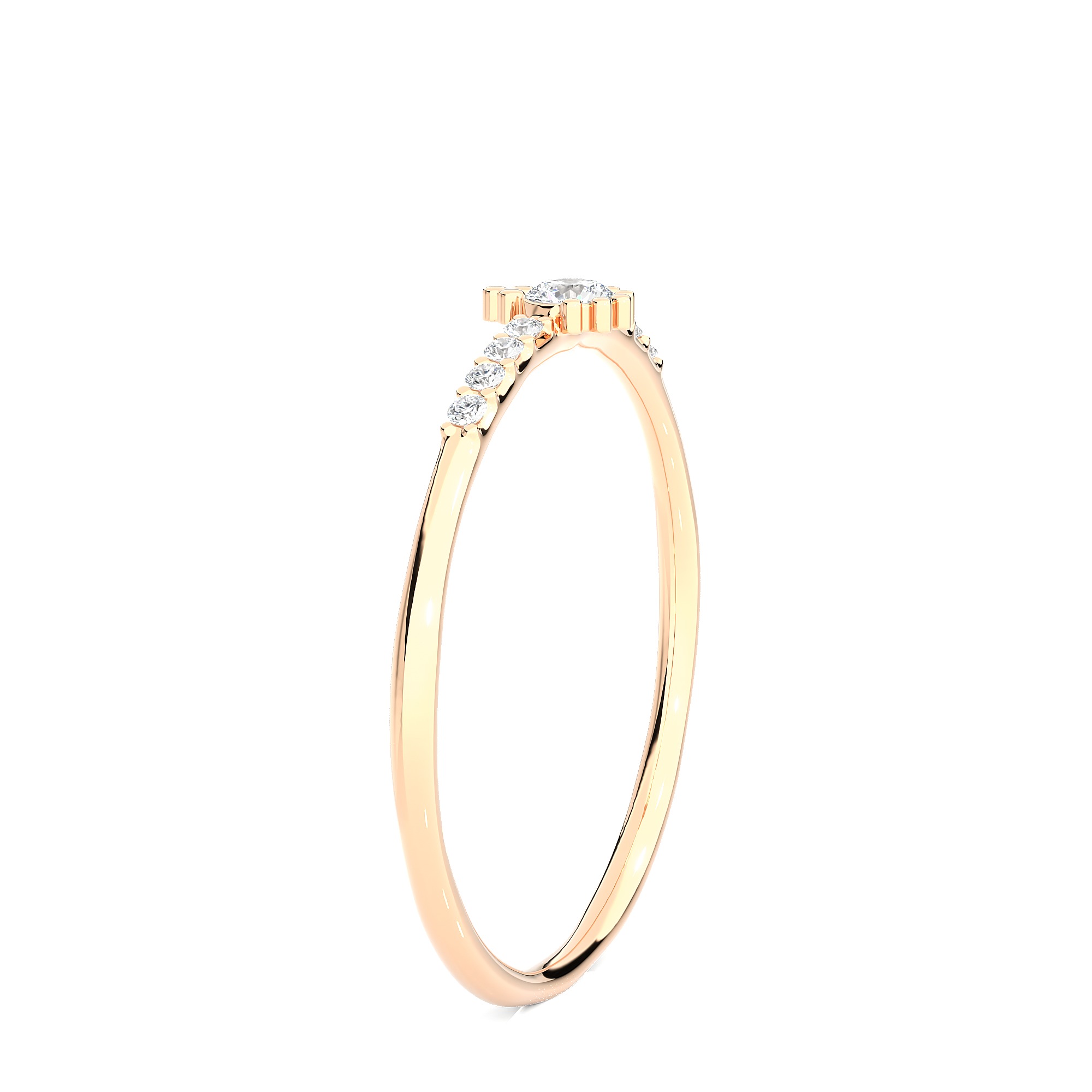 Light Minimalist Diamond Ring 3D print model_7