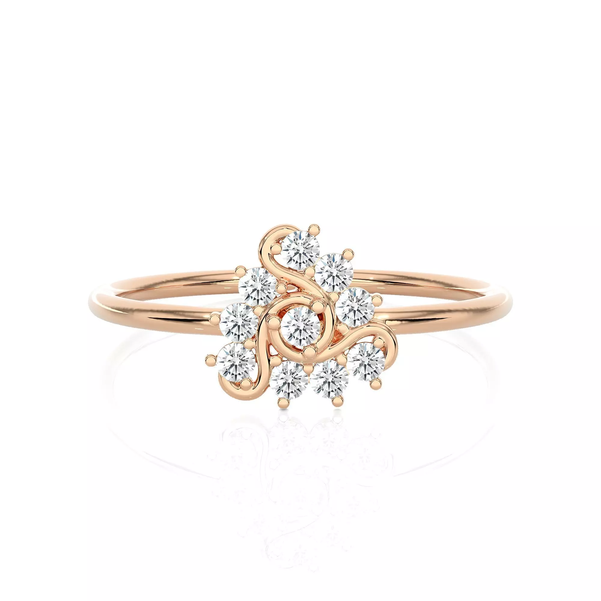 Light Minimalist Diamond Ring 3D print model_0