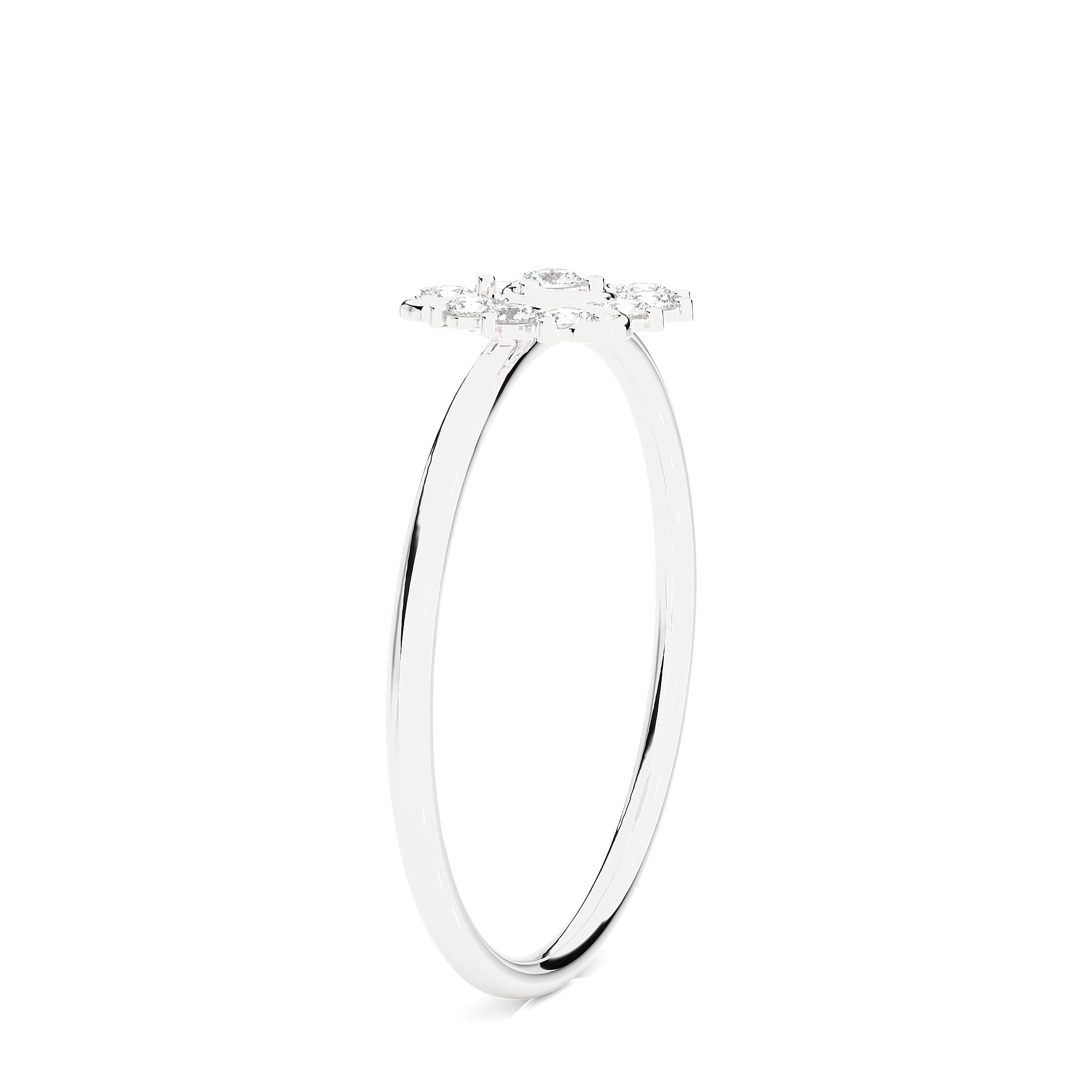 Light Minimalist Diamond Ring 3D print model_3