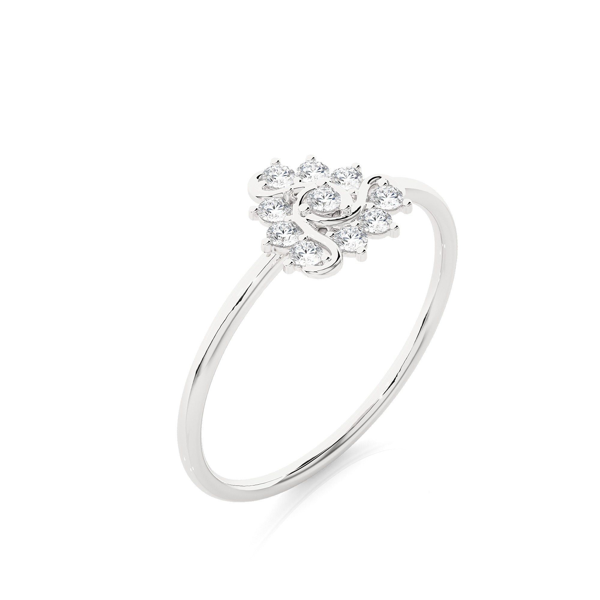 Light Minimalist Diamond Ring 3D print model_11