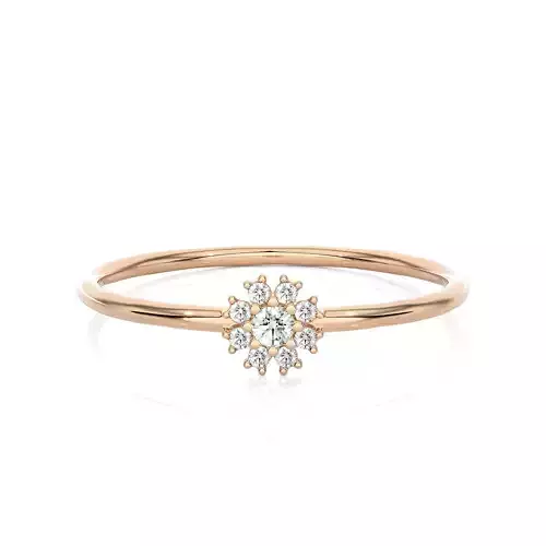 Light Minimalist Diamond Ring
